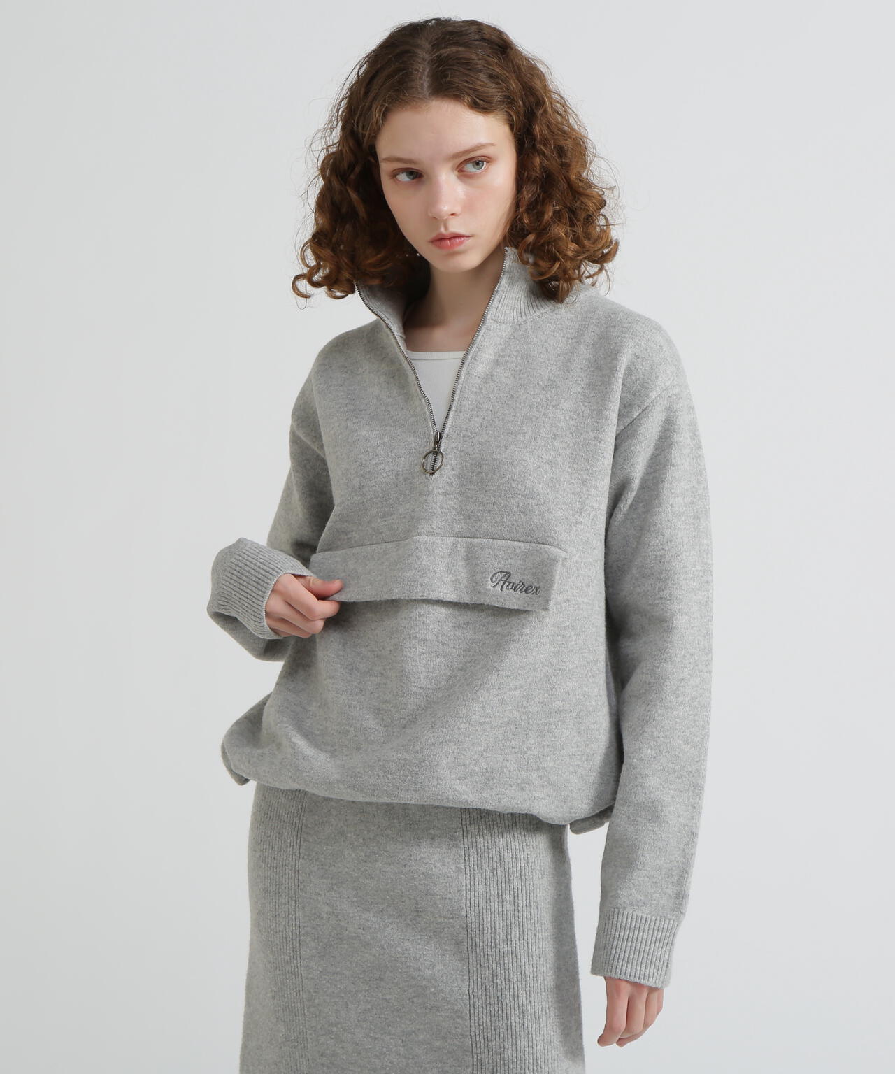 《直営店限定》SHAGGY STAND PULLOVER KNIT/シャギーニット