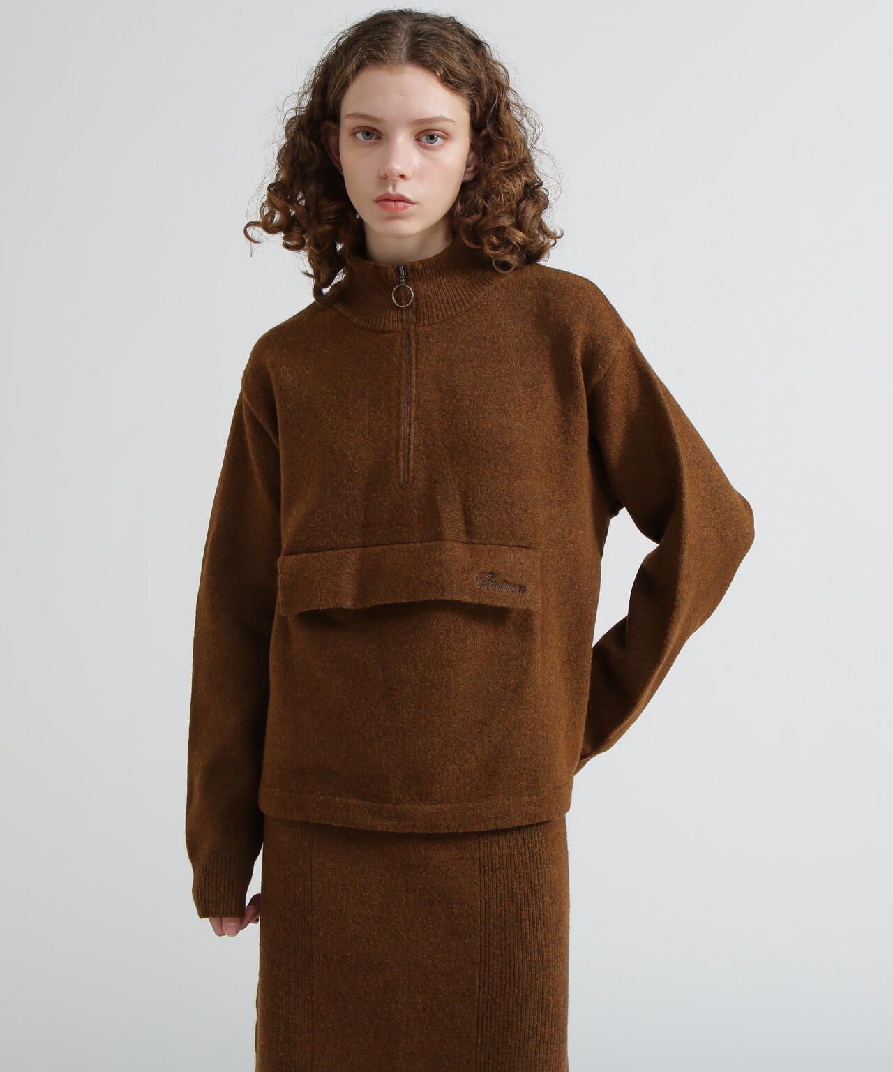 《直営店限定》SHAGGY STAND PULLOVER KNIT/シャギーニット