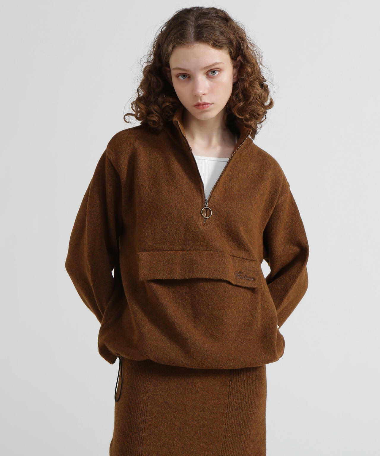 《直営店限定》SHAGGY STAND PULLOVER KNIT/シャギーニット