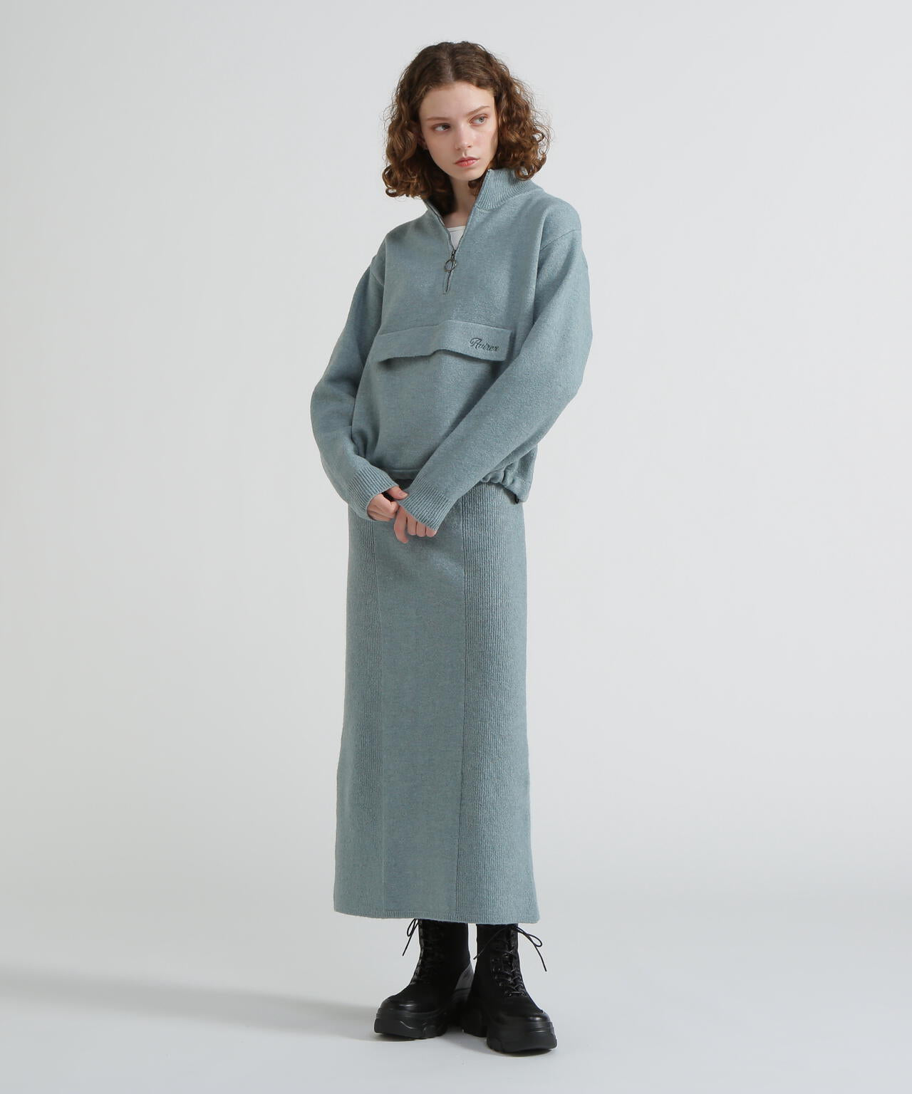 《直営店限定》SHAGGY STAND PULLOVER KNIT/シャギーニット