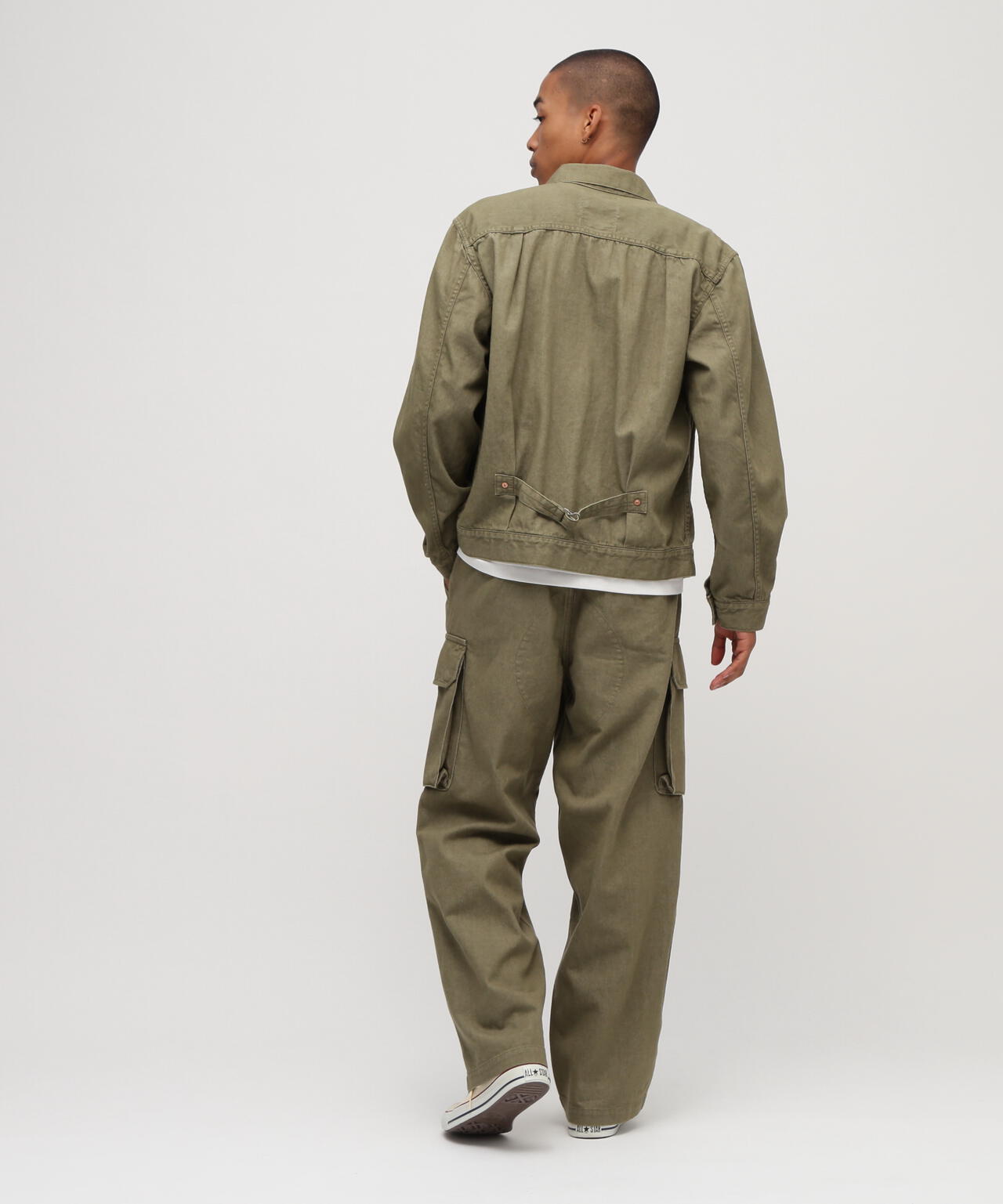 《TFQP by HANDROOM》GREEN SELVEDGE MILITARY DENIM JACKET
