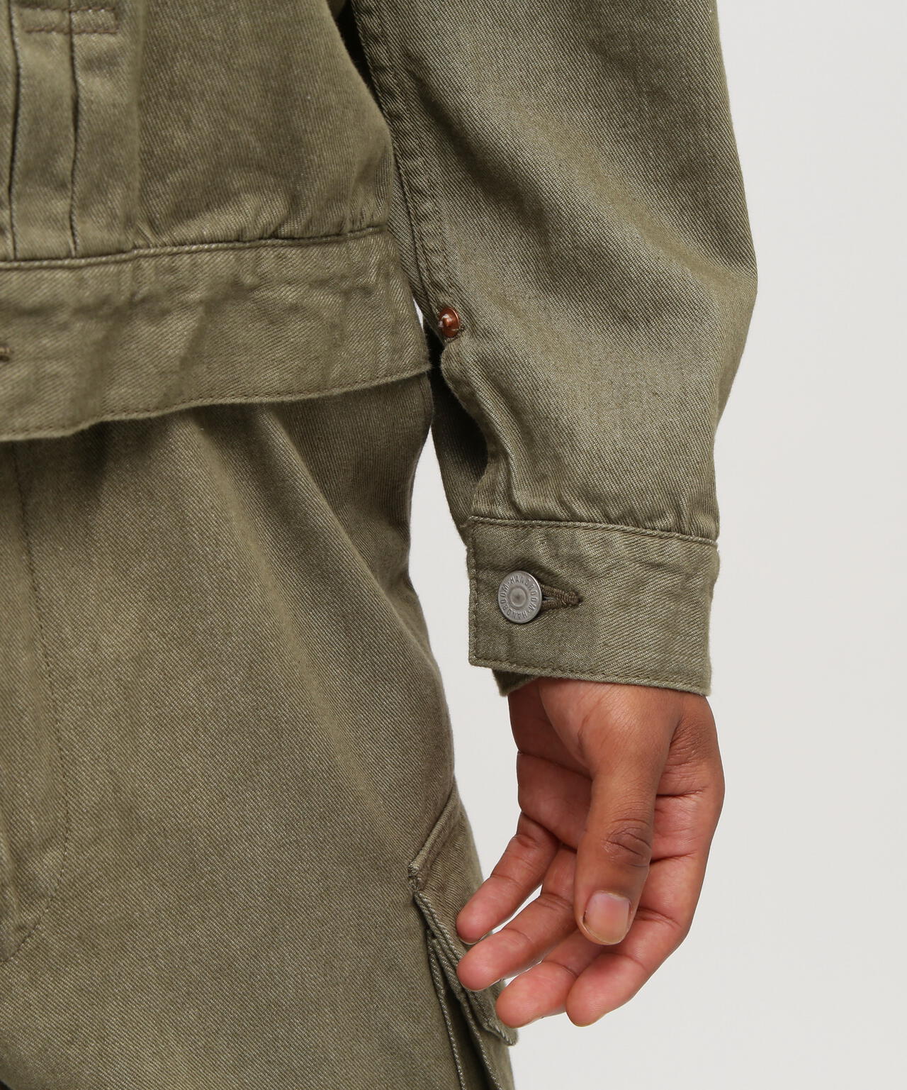 《TFQP by HANDROOM》GREEN SELVEDGE MILITARY DENIM JACKET