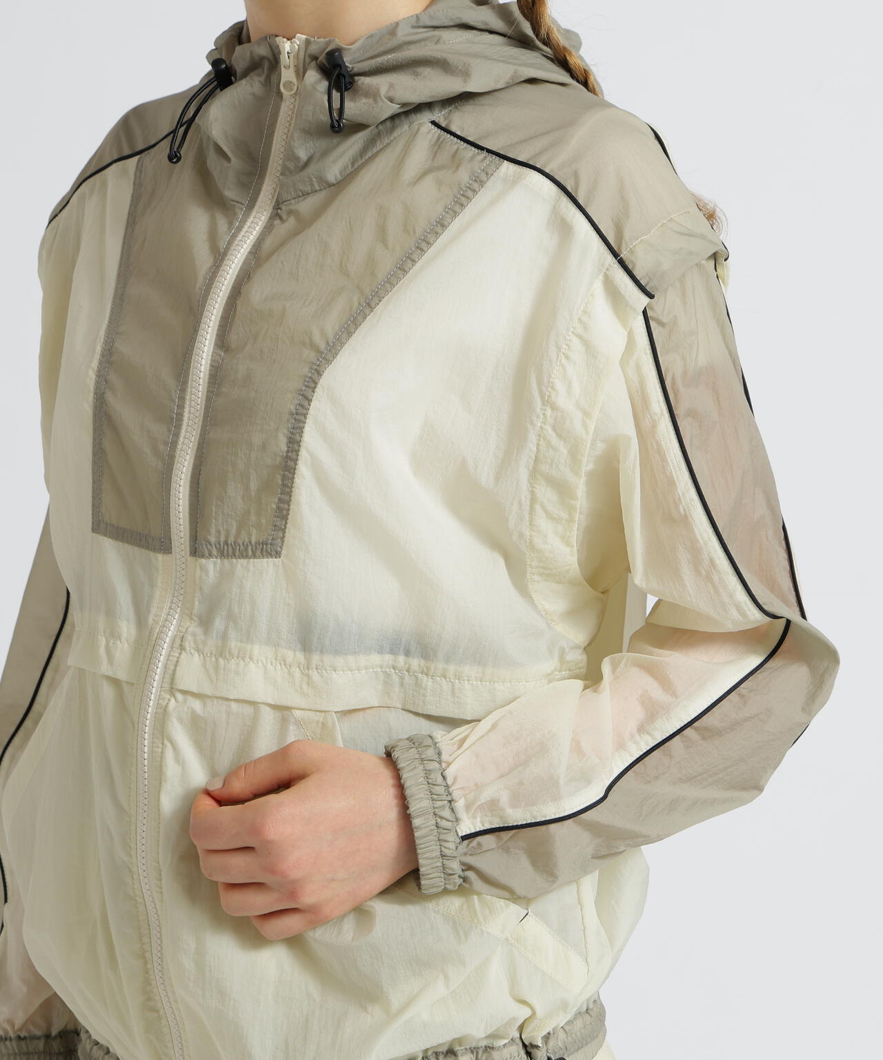 《WOMAN》SHEER COLOR SCHEME HOODIE JACKET/シアーカラースキーム フーディージャケット