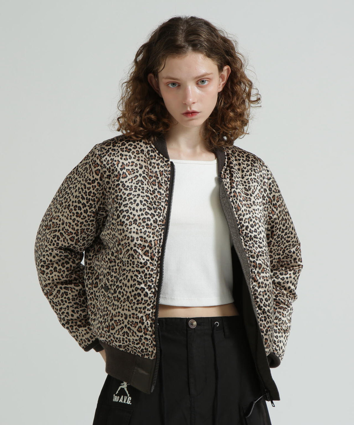 《WOMAN》LEOPARD LOGO MA-1