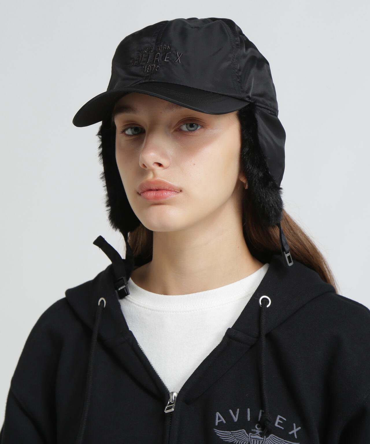 《直営店限定》NYLON×FUR FLIGHT CAP/ナイロン×ファー フライトキャップ