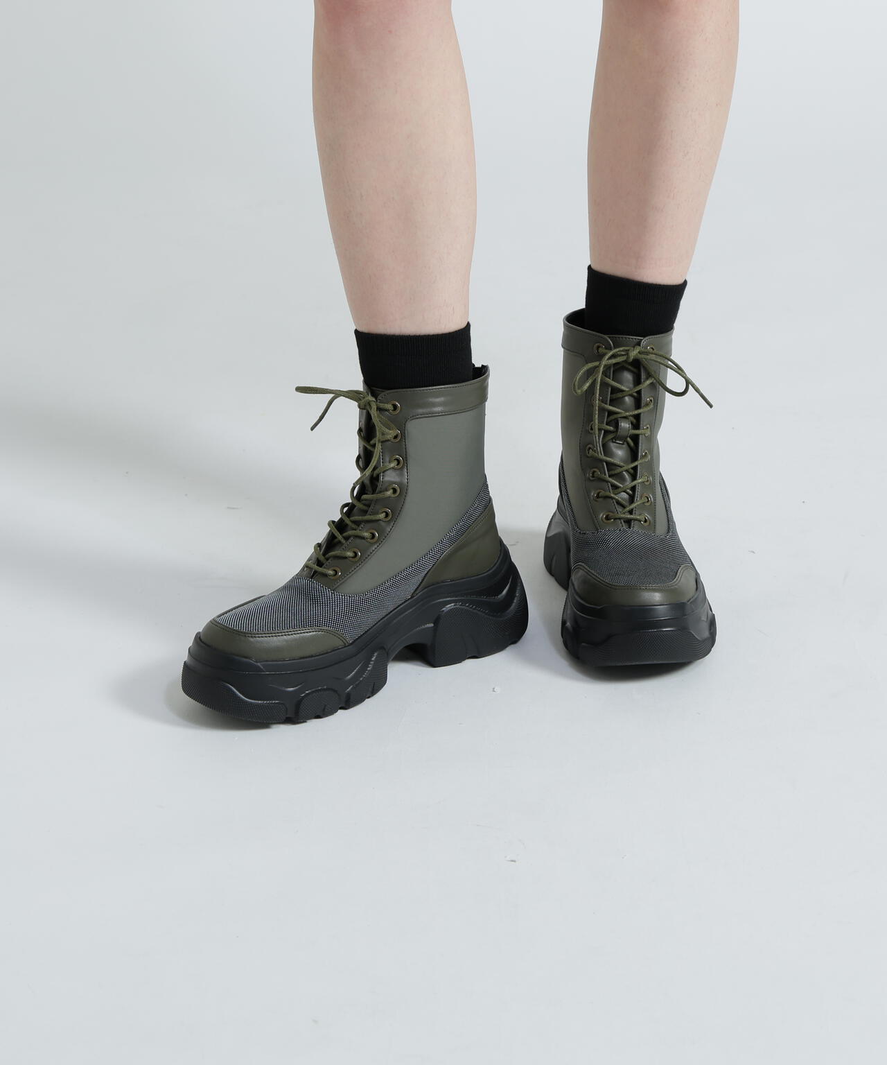 《直営店限定》LACE UP PLATFORM BOOTS/レースアッププラットフォームブーツ