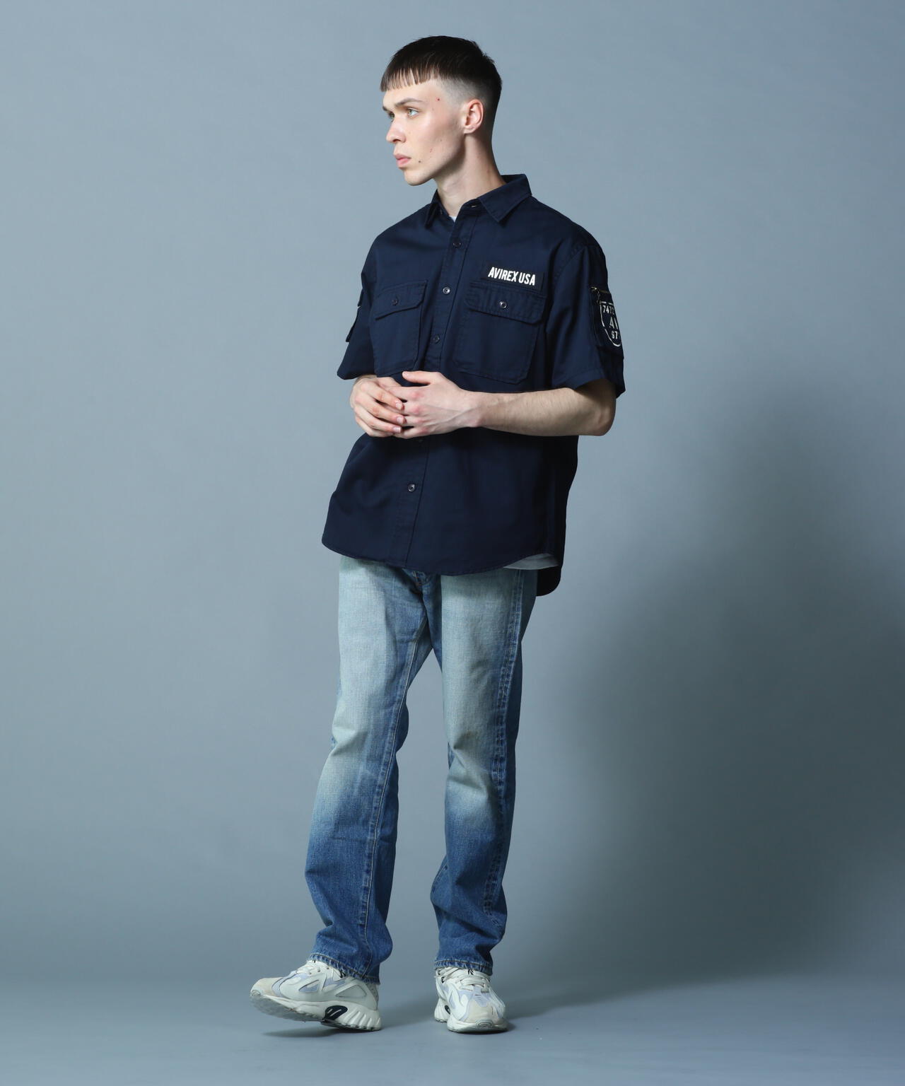 BASIC FATIGUE SHORT SLEEVE SHIRT / ベーシック ファティーグ 半袖シャツ / AVIREX / アヴィレッ