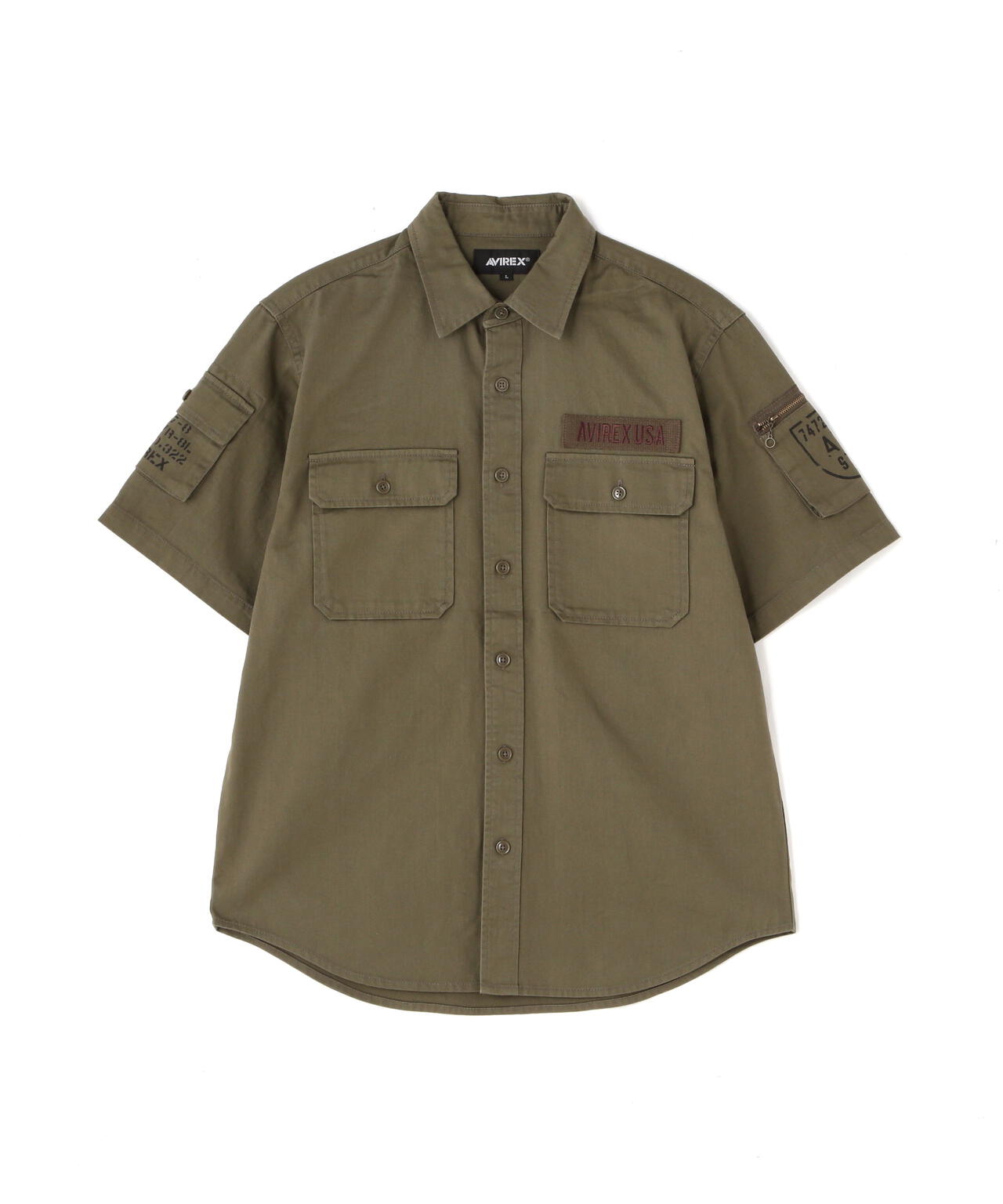 BASIC FATIGUE SHORT SLEEVE SHIRT / ベーシック ファティーグ 半袖シャツ / AVIREX / アヴィレッ