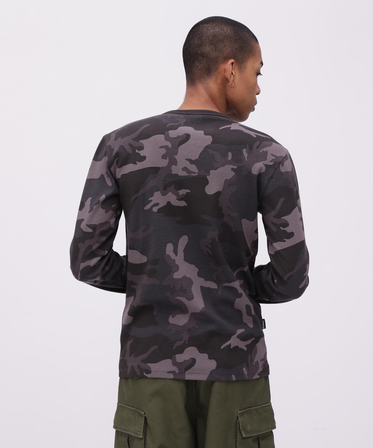 《DAILY/デイリー》 RIB LONG SLEEVE CREW NECK T-SHIRT ”CAMOUFLAGE”