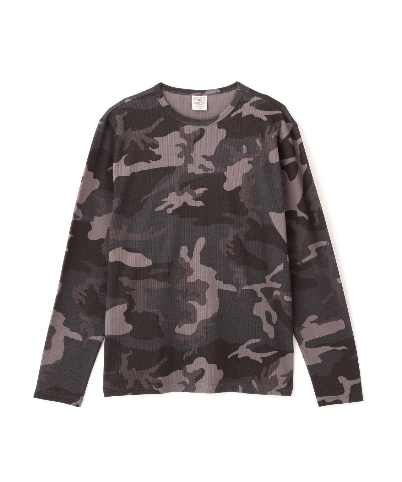 《DAILY/デイリー》 RIB LONG SLEEVE CREW NECK T-SHIRT ”CAMOUFLAGE”
