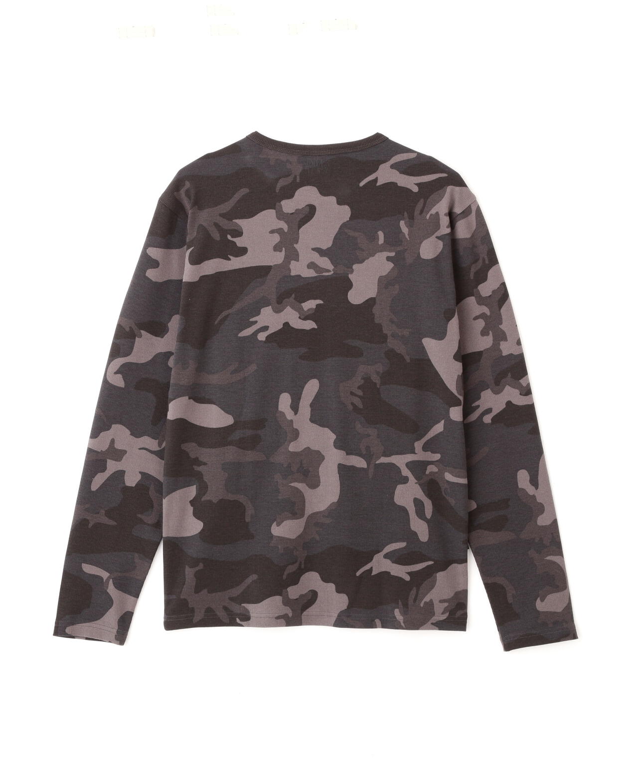 《DAILY/デイリー》 RIB LONG SLEEVE CREW NECK T-SHIRT ”CAMOUFLAGE”