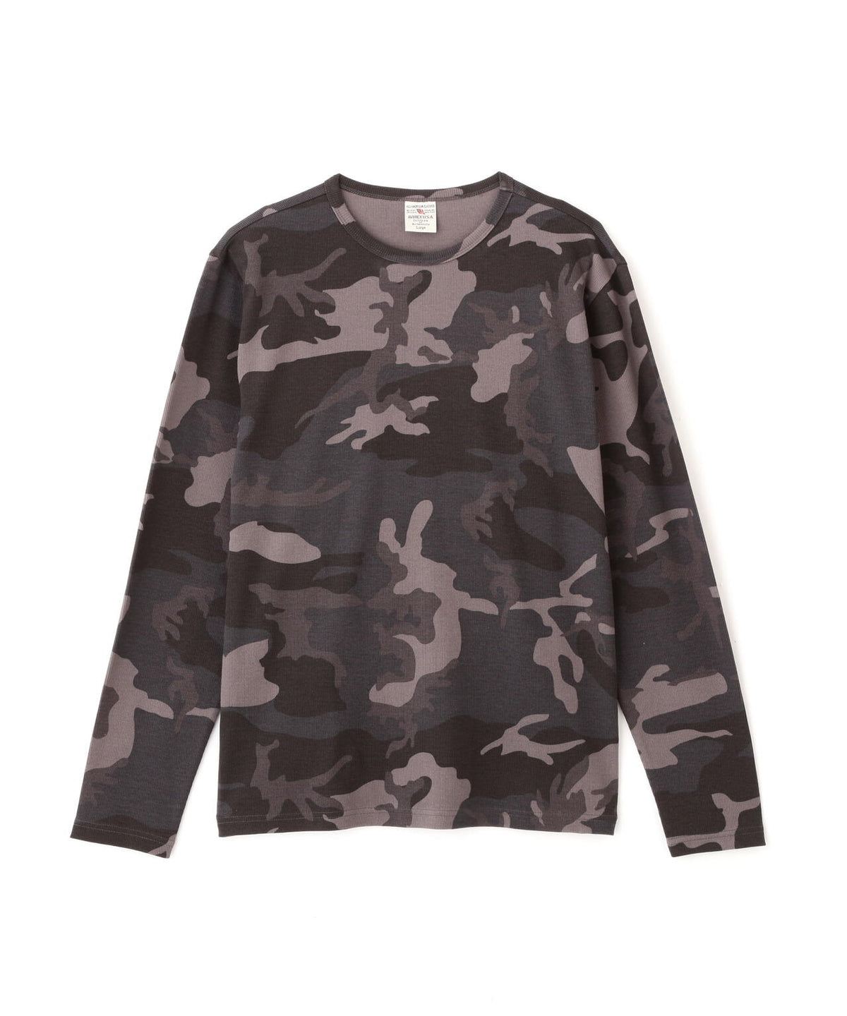 《DAILY/デイリー》 RIB LONG SLEEVE CREW NECK T-SHIRT ”CAMOUFLAGE”