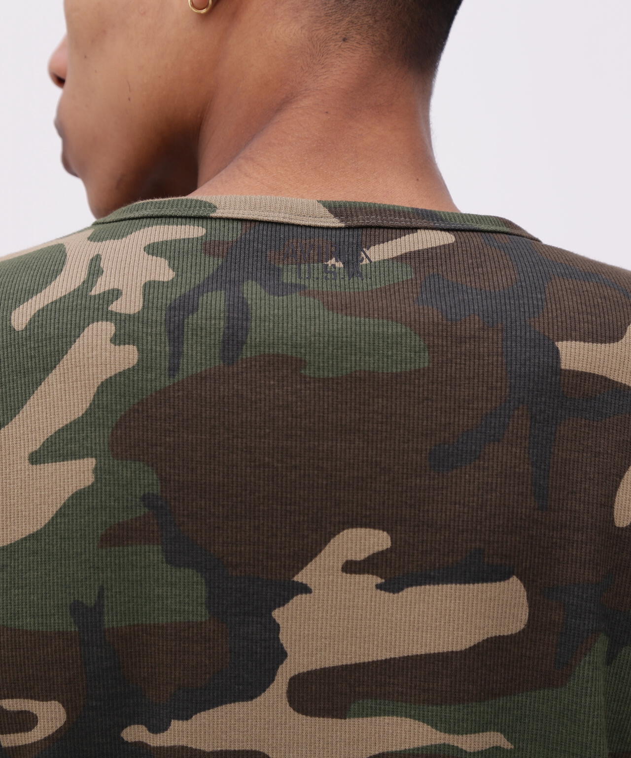 《DAILY/デイリー》 RIB LONG SLEEVE CREW NECK T-SHIRT ”CAMOUFLAGE”