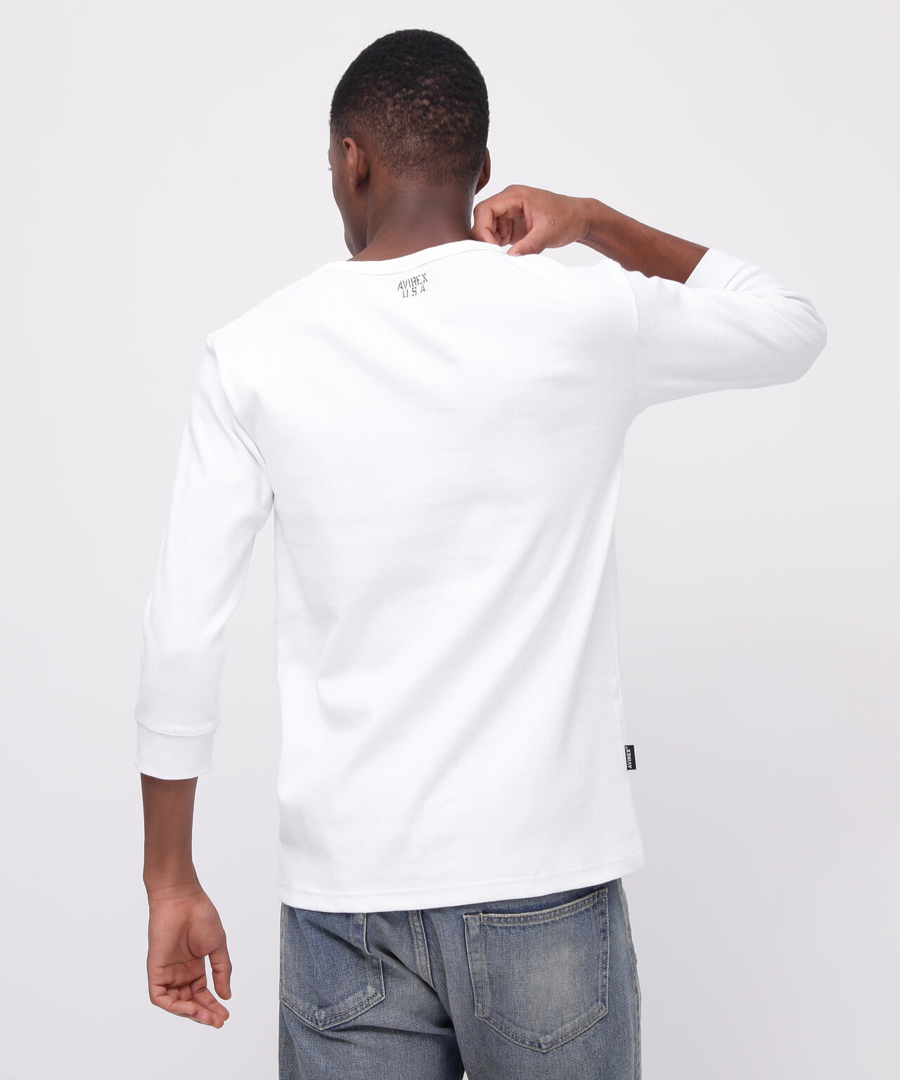 《DAILY/デイリー》2/3 SLEEVE U-NECK T-SHIRT/2/3 スリーブ Uネック Tシャツ