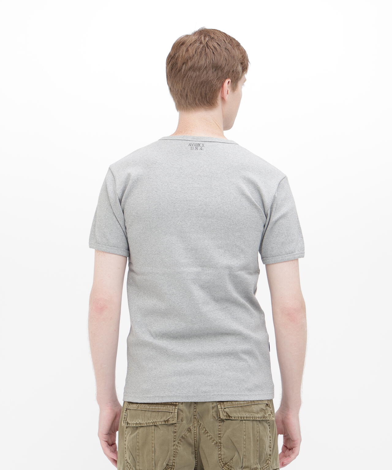 《DAILY/デイリー》RIB S/S V-NECK T-SHIRT/リブ 半袖 ブイネック Tシャツ  デイリーウェア
