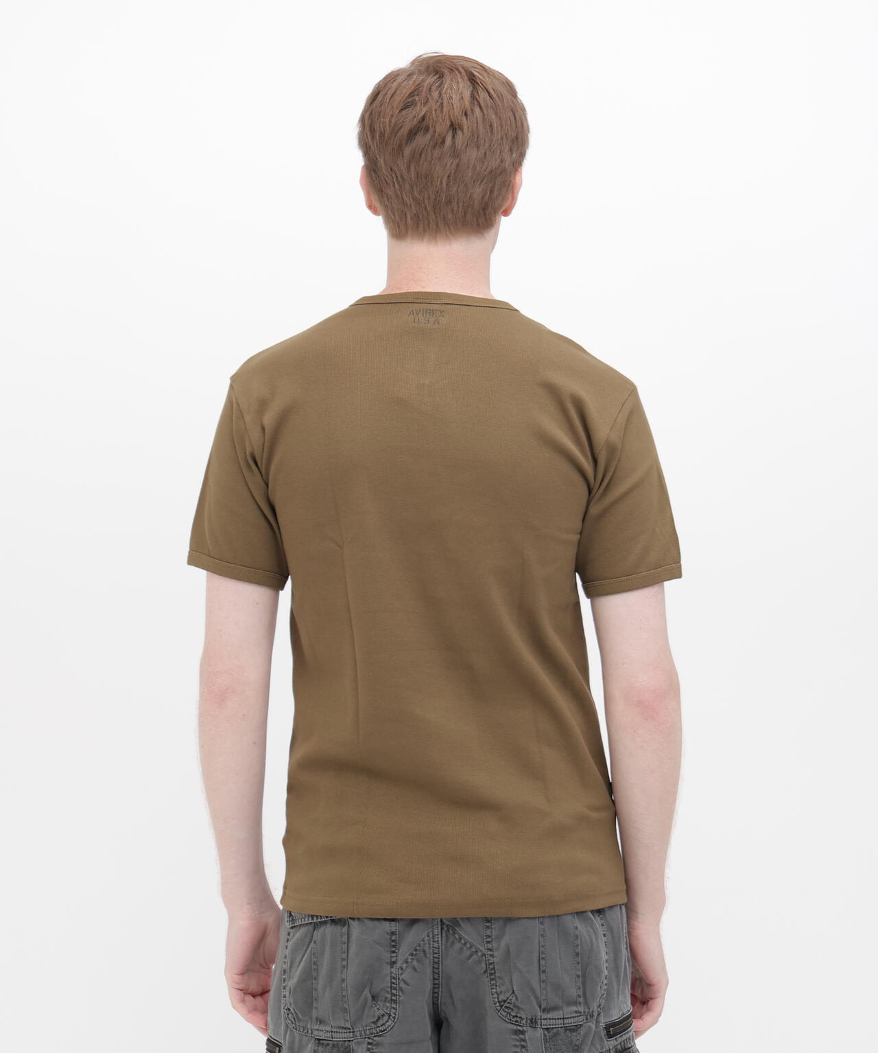 《DAILY/デイリー》RIB S/S V-NECK T-SHIRT/リブ 半袖 ブイネック Tシャツ  デイリーウェア