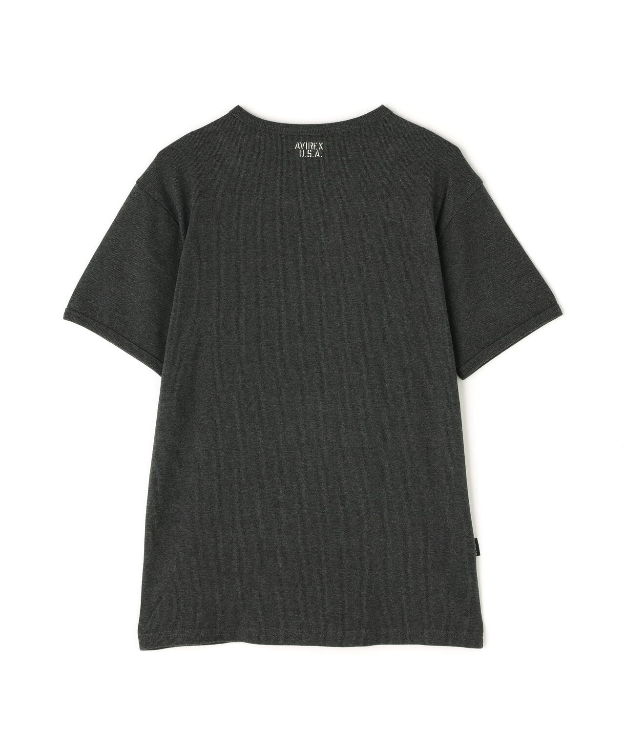 《DAILY/デイリー》RIB S/S V-NECK T-SHIRT/リブ 半袖 ブイネック Tシャツ  デイリーウェア