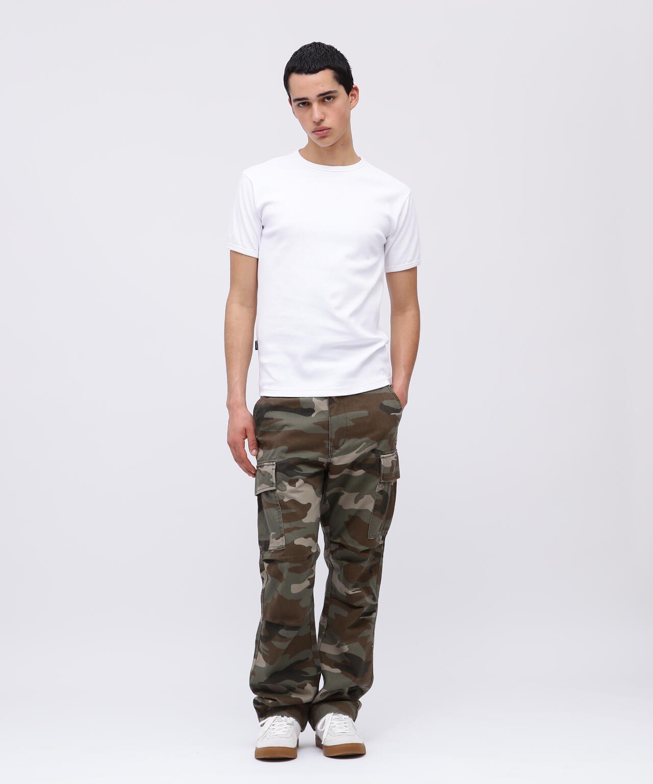 《DAILY/デイリー》RIB S/S CREW NECK T-SHIRT