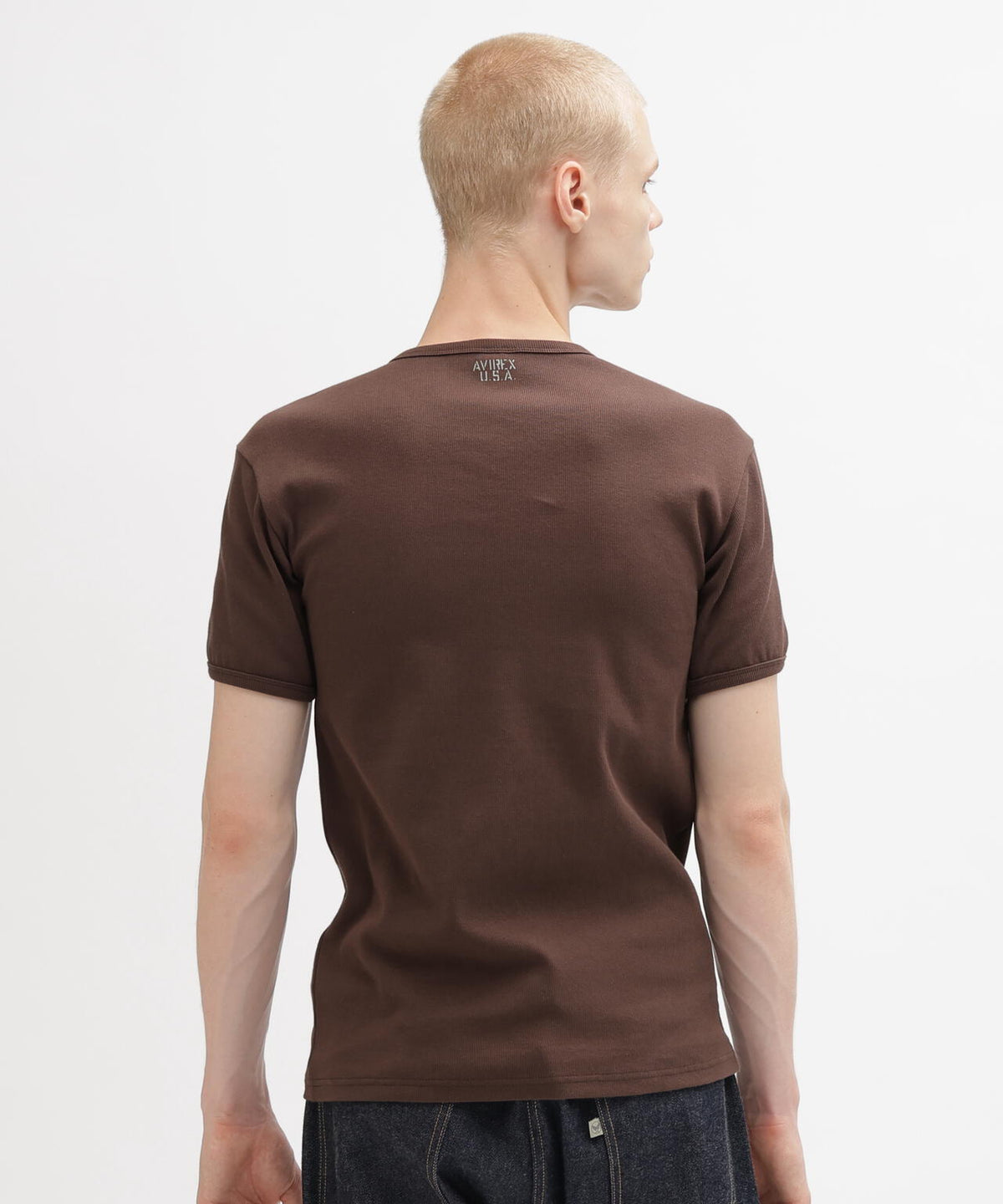 《DAILY/デイリー》RIB S/S CREW NECK T-SHIRT