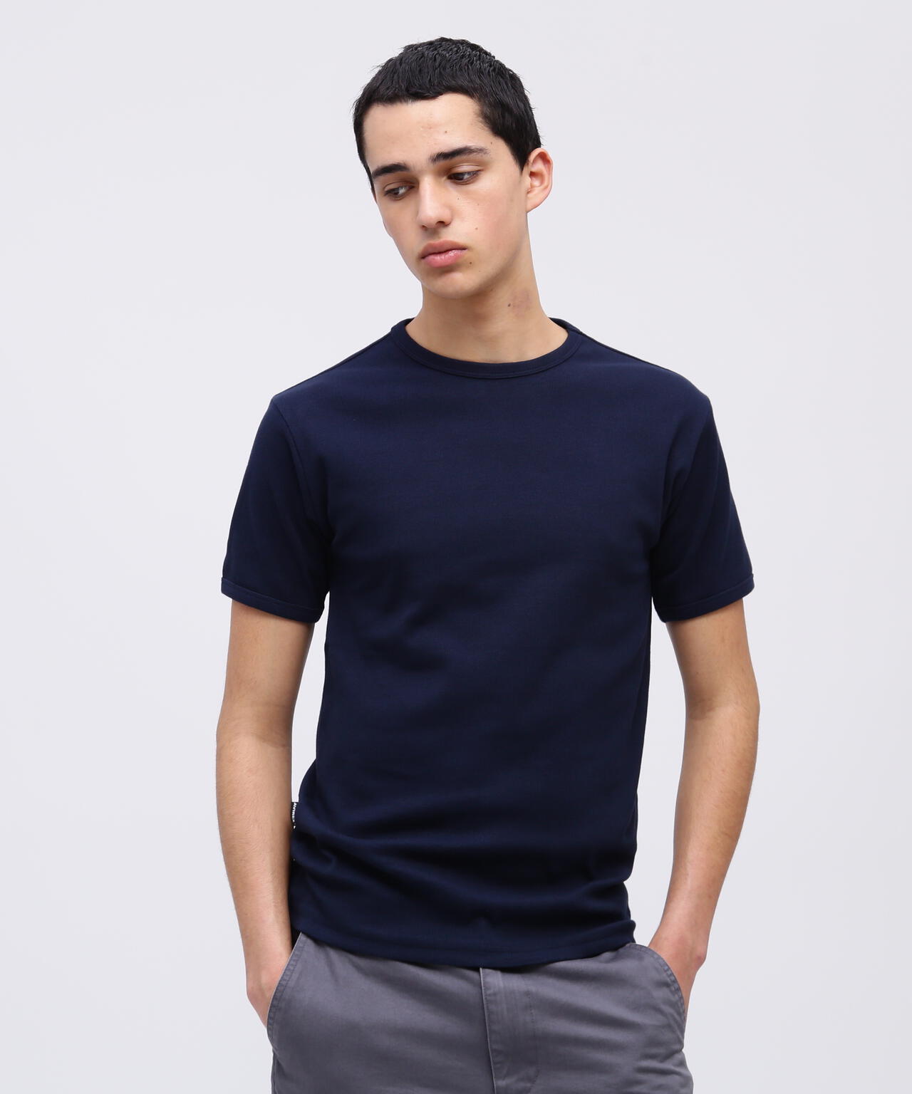《DAILY/デイリー》RIB S/S CREW NECK T-SHIRT