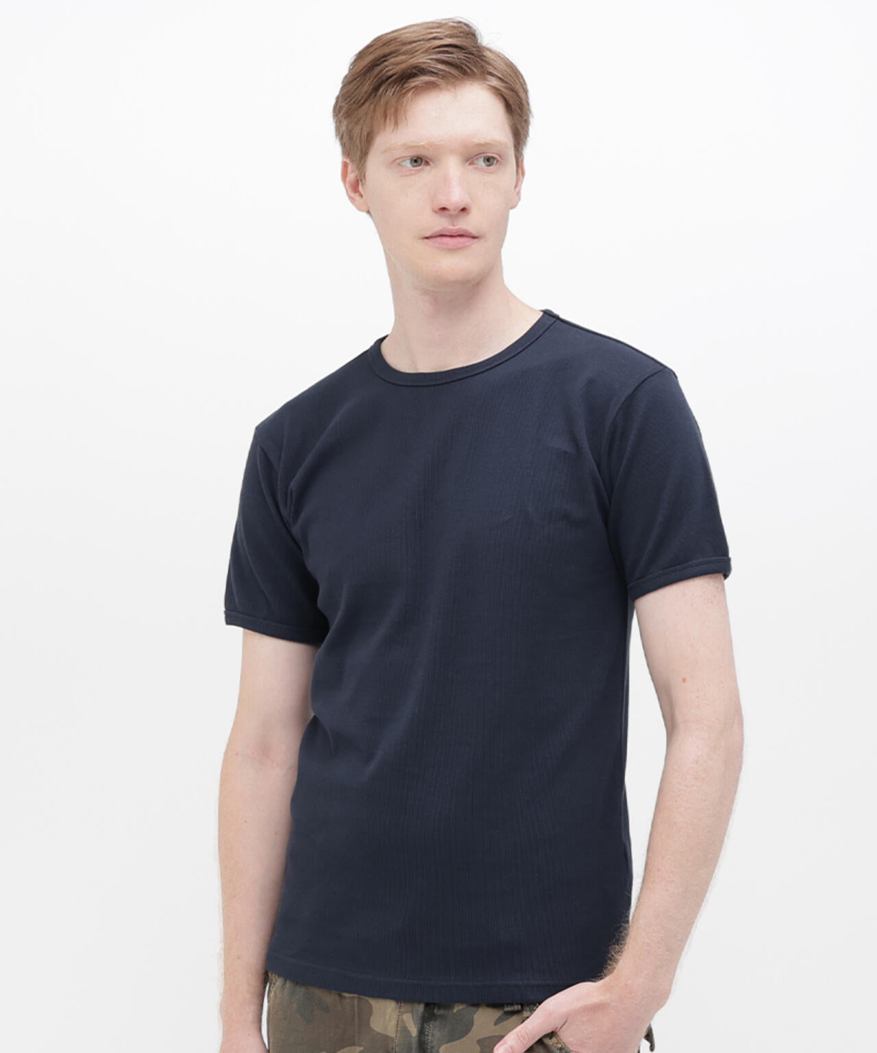 《DAILY/デイリー》RIB S/S CREW NECK T-SHIRT