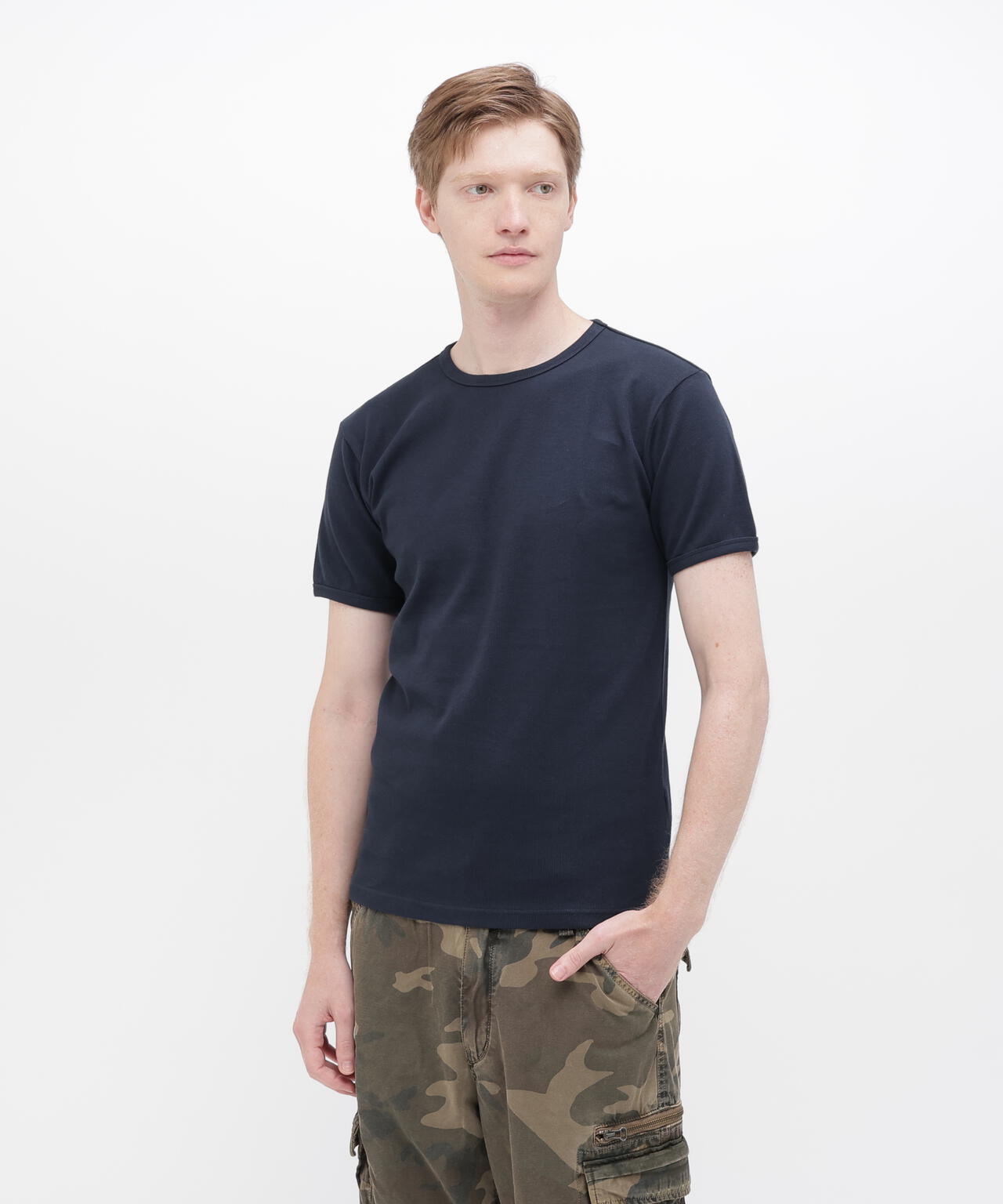 《DAILY/デイリー》RIB S/S CREW NECK T-SHIRT