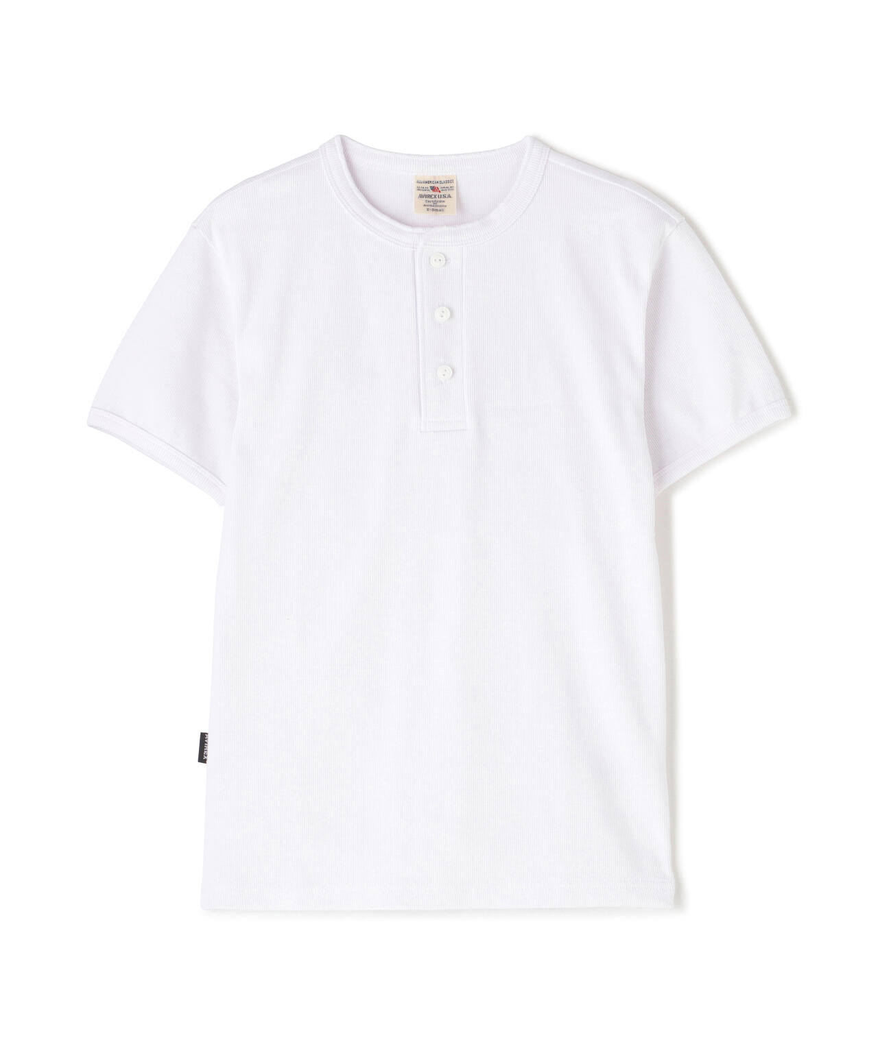 《DAILY/デイリー》RIB S/S HENLEY NECK T-SHIRT