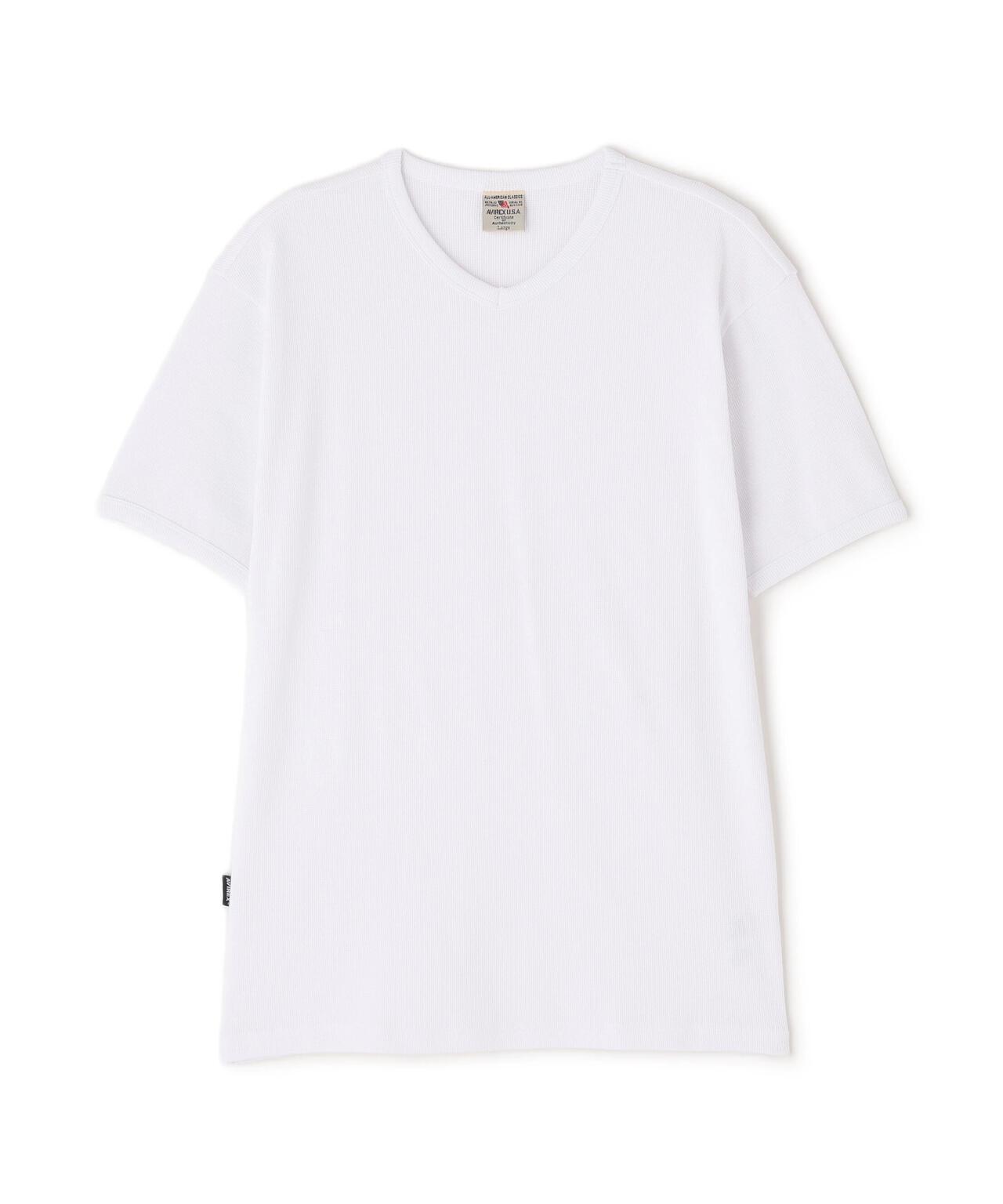 《DAILY/デイリー》MINI WAFFLE S/S V-NECK T-SHIRT/ミニワッフル 半袖 ブイネック Tシャツ