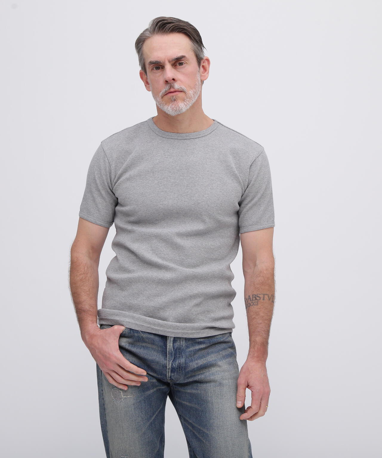 《DAILY/デイリー》MINI WAFFLE S/S CREW NECK T-SHIRT/ミニワッフル 半袖 クルーネック Tシャツ
