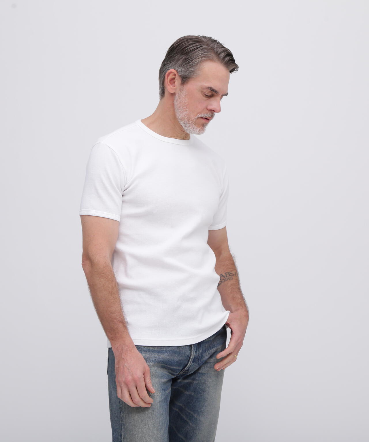 《DAILY/デイリー》MINI WAFFLE S/S CREW NECK T-SHIRT/ミニワッフル 半袖 クルーネック Tシャツ