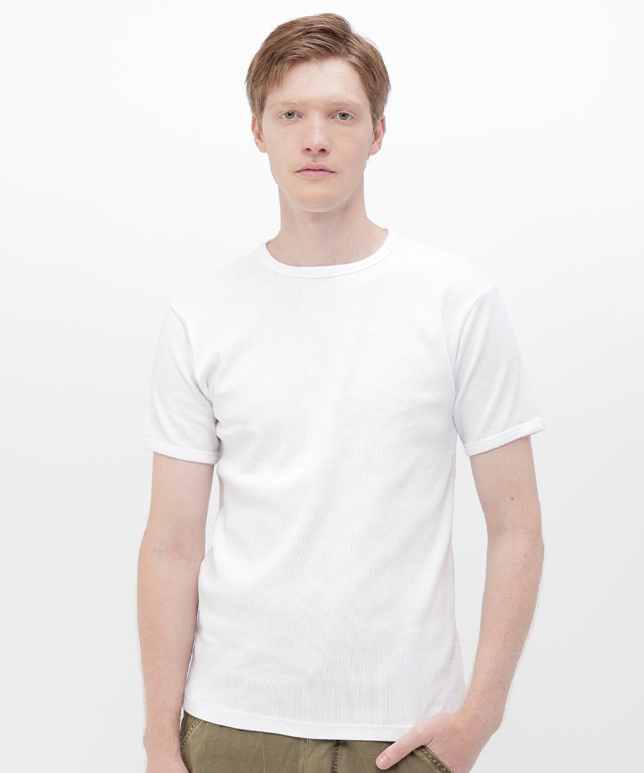 《DAILY/デイリー》MINI WAFFLE S/S CREW NECK T-SHIRT/ミニワッフル 半袖 クルーネック Tシャツ