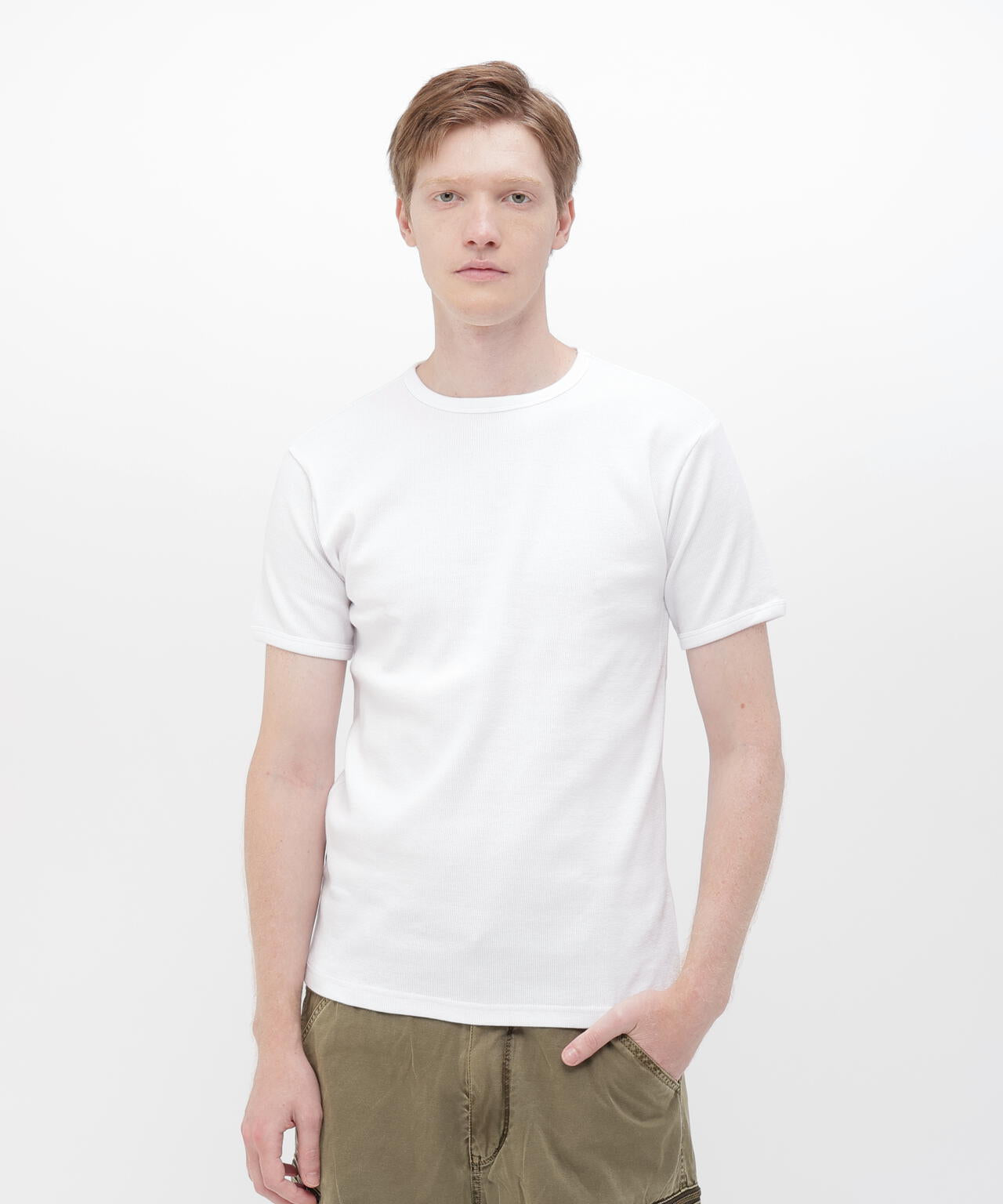 《DAILY/デイリー》MINI WAFFLE S/S CREW NECK T-SHIRT/ミニワッフル 半袖 クルーネック Tシャツ