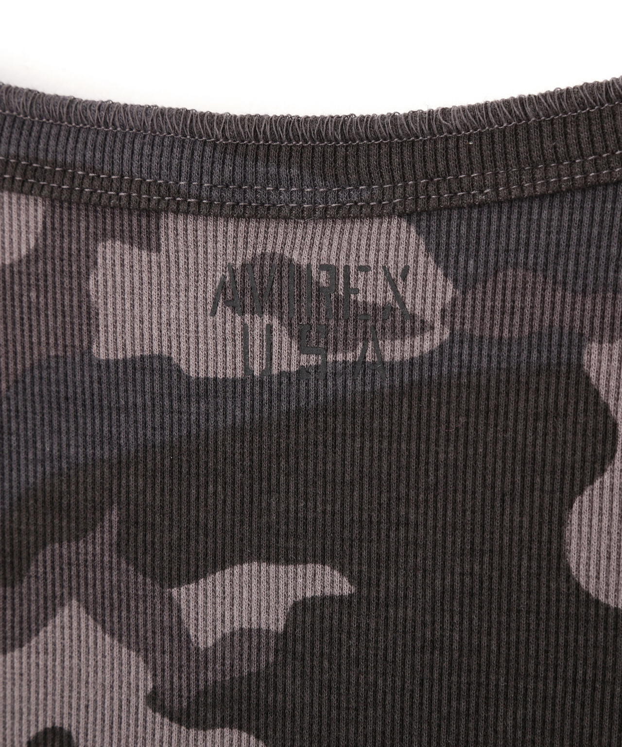 《DAILY/デイリー》RIB S/S HENLEY NECK T-SHIRT ”CAMOUFLAGE”