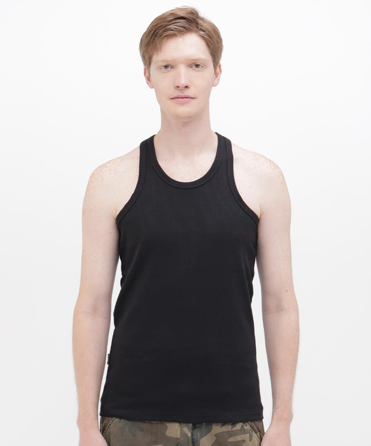 《DAILY/デイリー》RIB TANK TOP BACK CROSS/リブ タンクトップ バッククロス  デイリーウェア