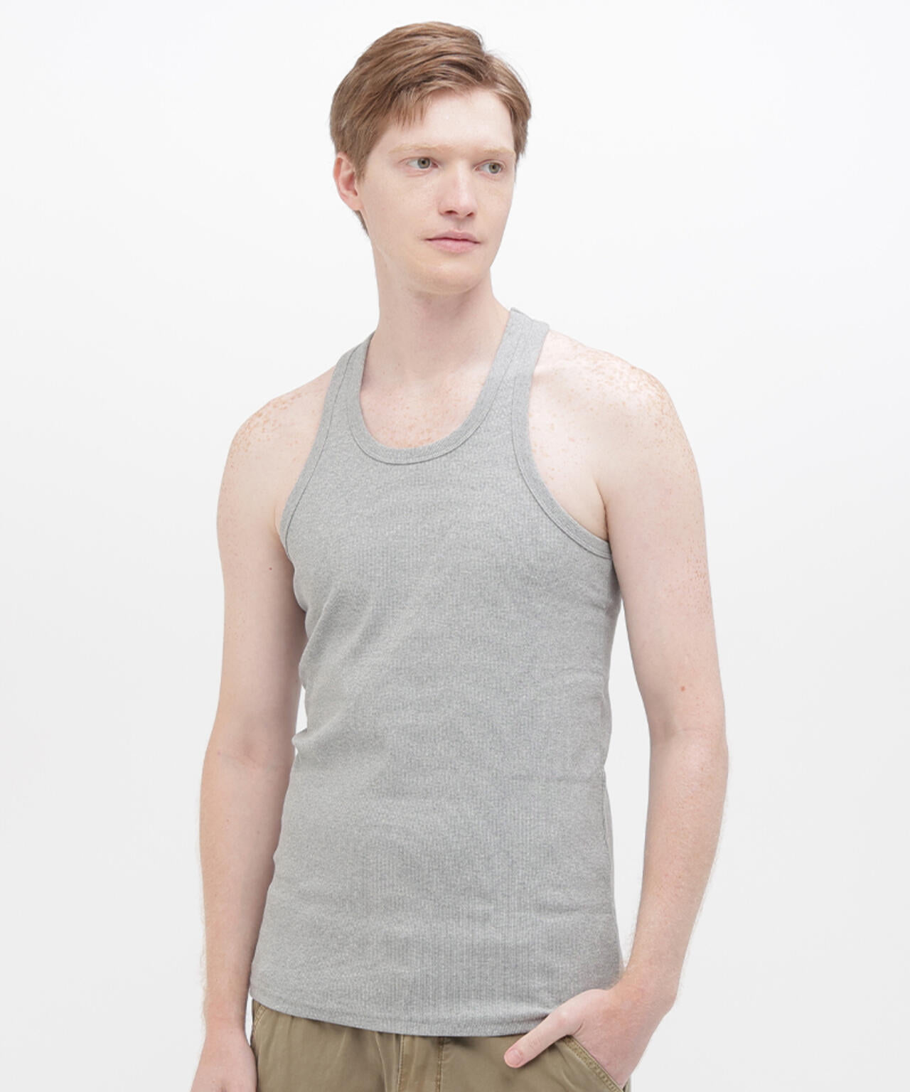 《DAILY/デイリー》RIB TANK TOP BACK CROSS/リブ タンクトップ バッククロス  デイリーウェア