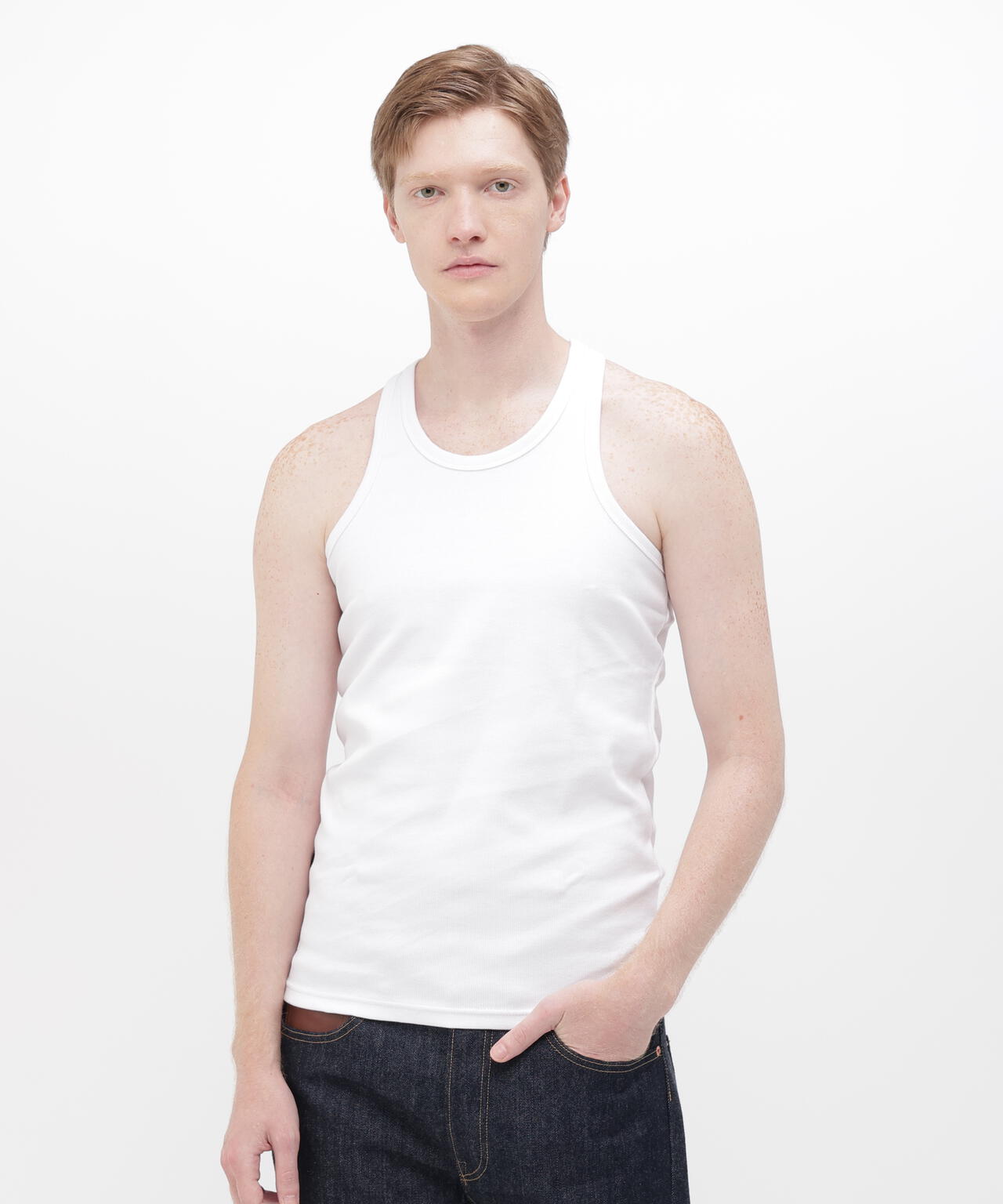 《DAILY/デイリー》RIB TANK TOP BACK CROSS/リブ タンクトップ バッククロス  デイリーウェア