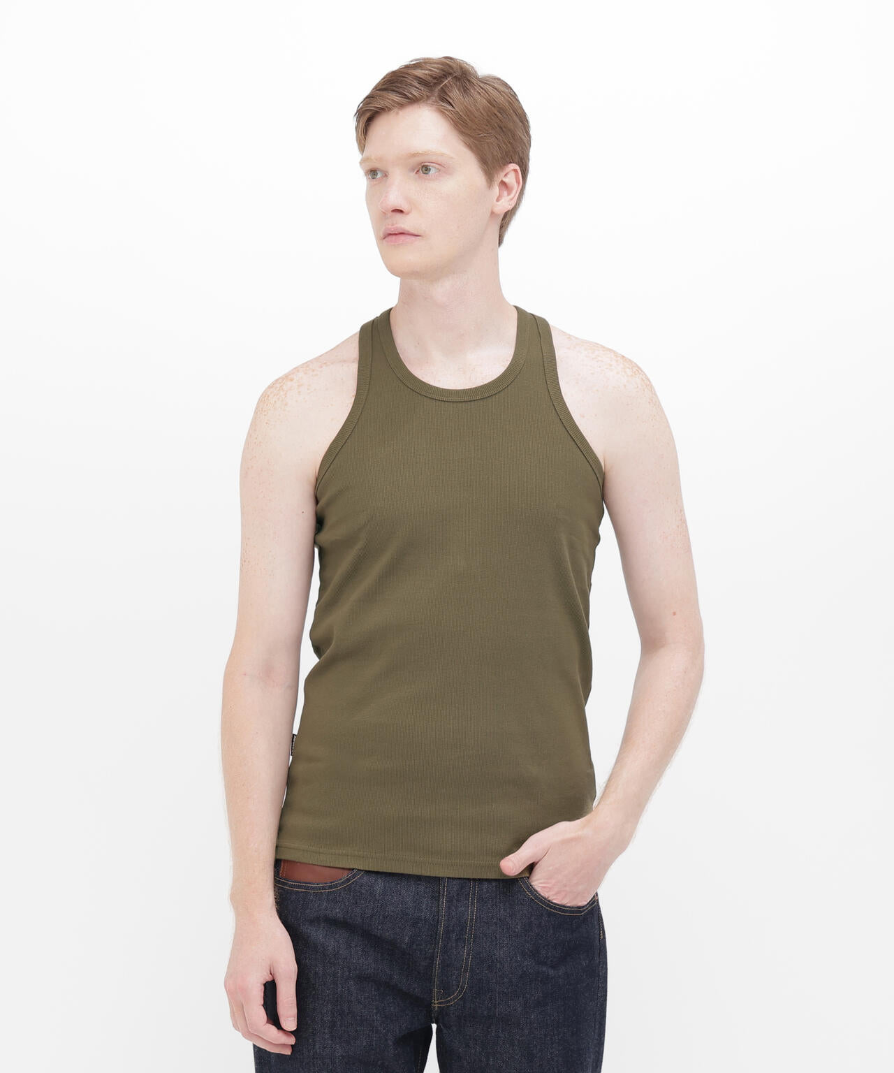 《DAILY/デイリー》RIB TANK TOP BACK CROSS/リブ タンクトップ バッククロス  デイリーウェア