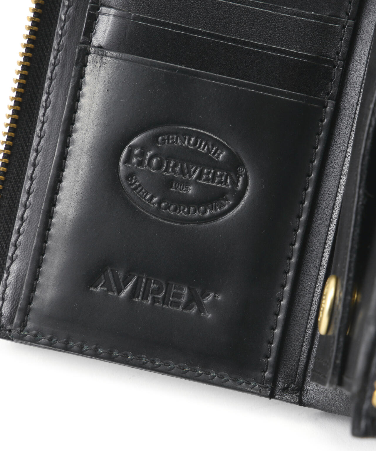 《AVIREX / HORWEEN》SHELL CORDOVAN ZIPPER SHORT WALLET / シェルコードバン