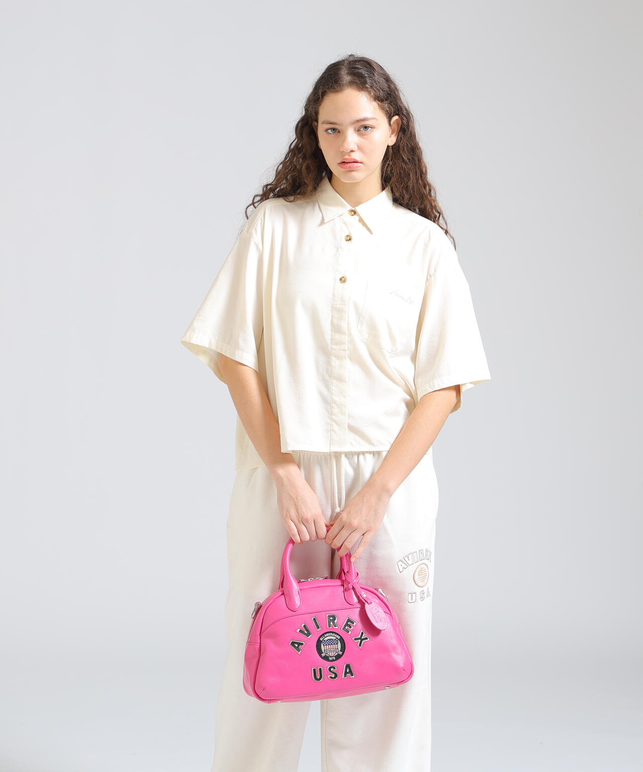 VARSITY LEATHER MINI-BOSTON BAG / AVX5625