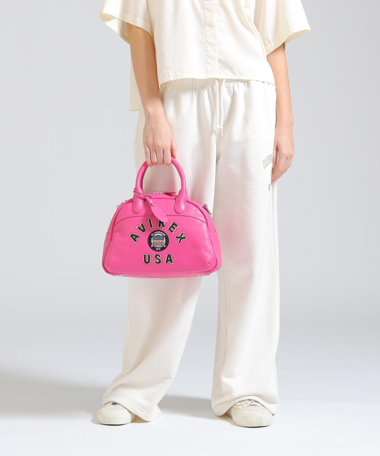 VARSITY LEATHER MINI-BOSTON BAG / AVX5625