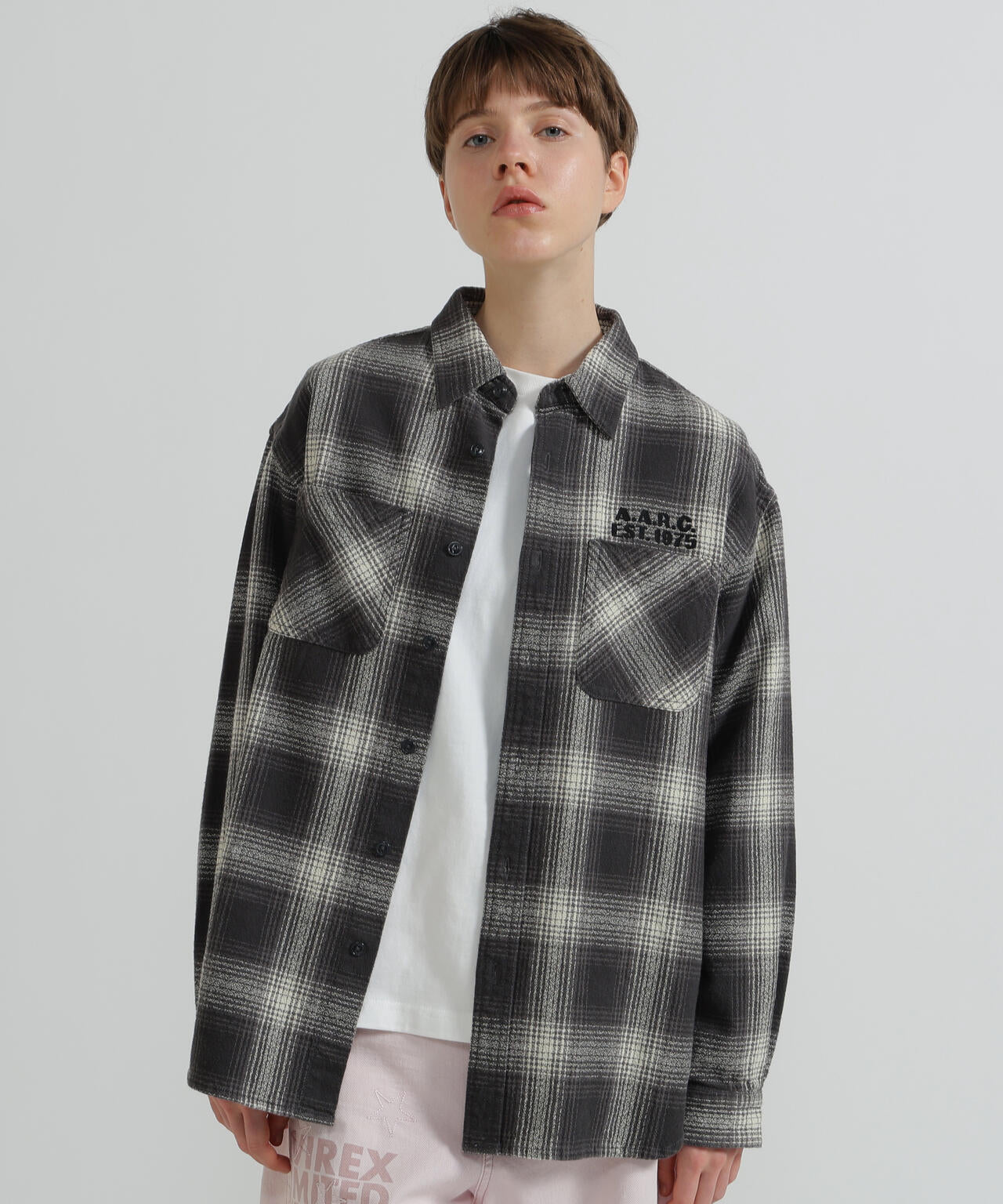 《WOMAN》OMBRE CHECK SHIRT