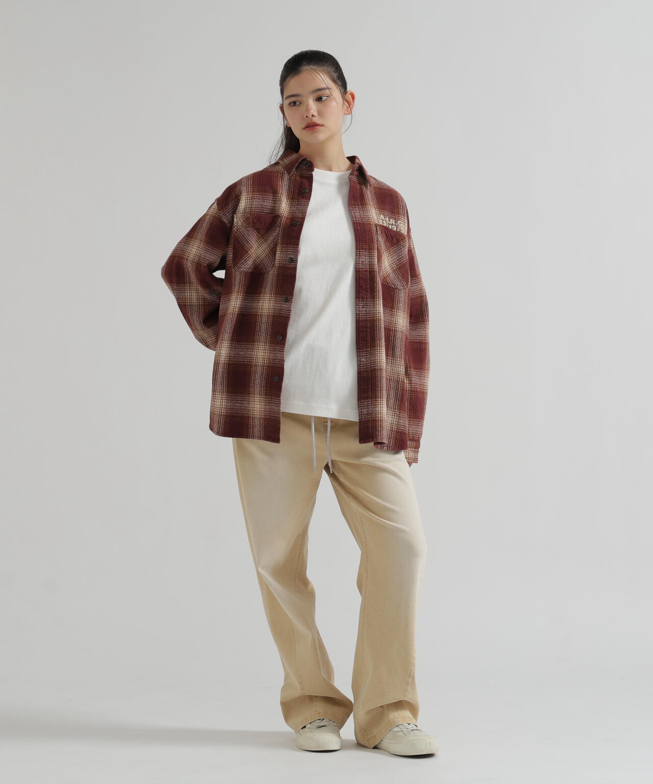 《WOMAN》OMBRE CHECK SHIRT