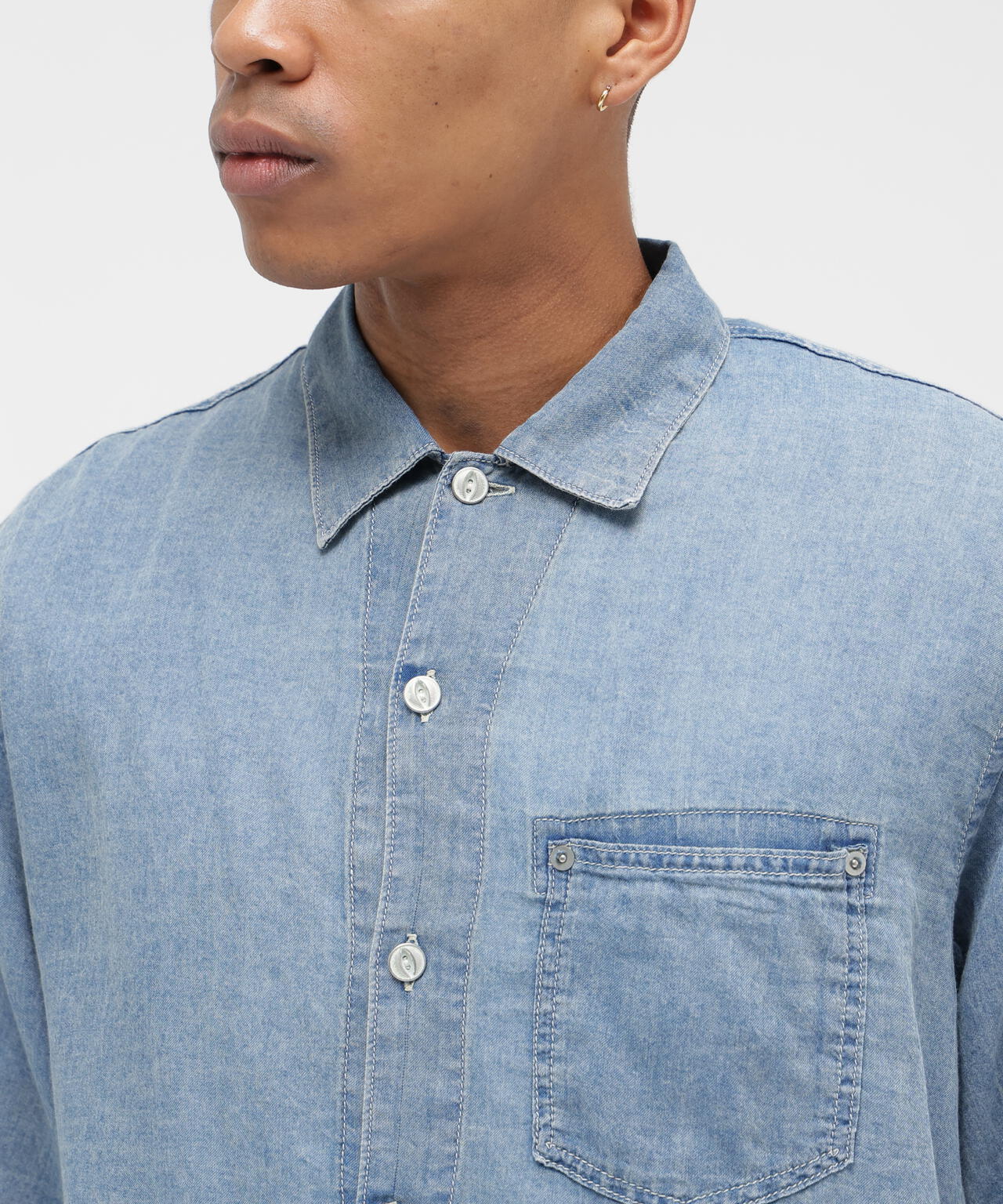 WIND THROUGH DENIM S/S SHIRTS