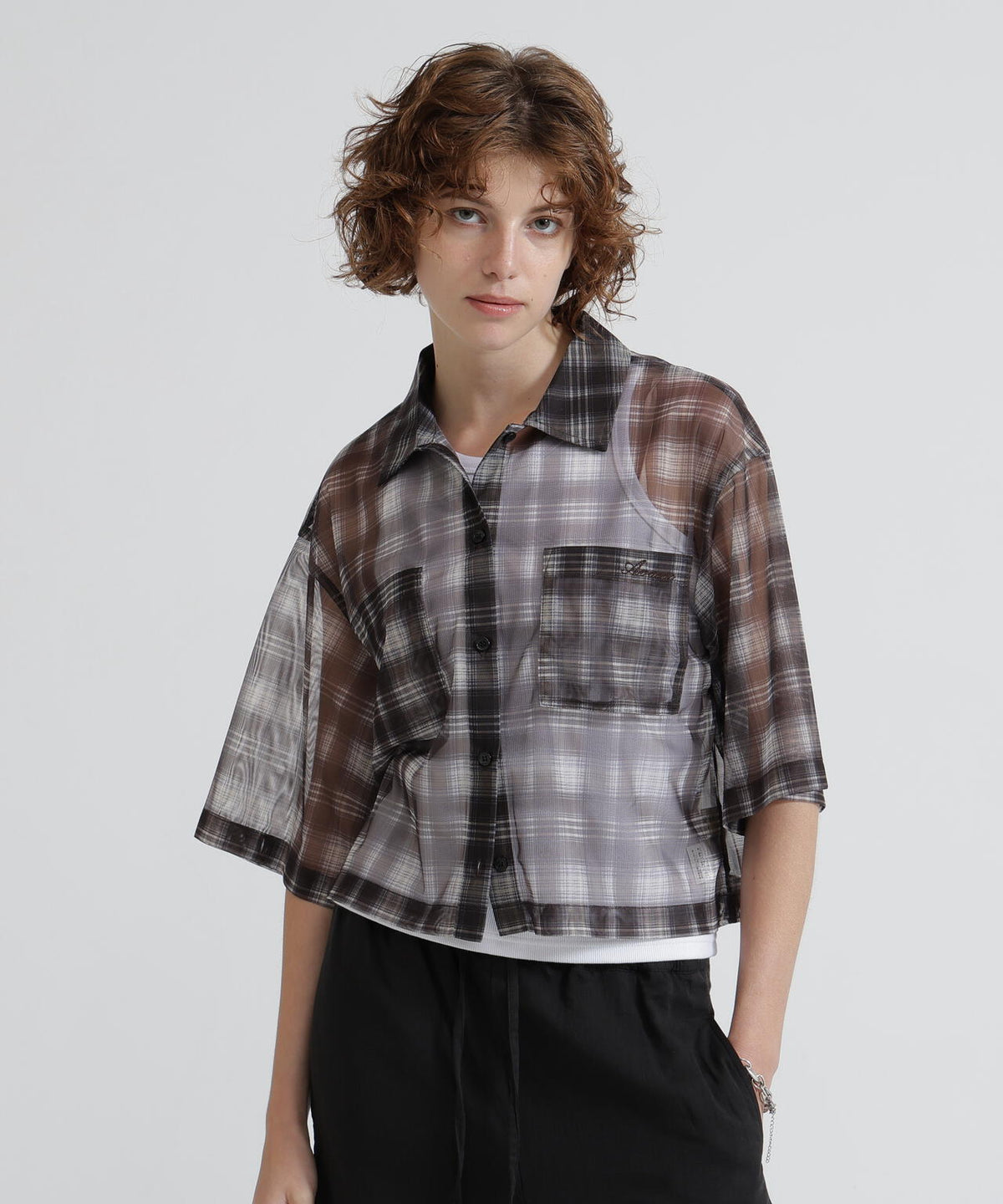 《直営店限定》SHEER CHECK SHIRT
