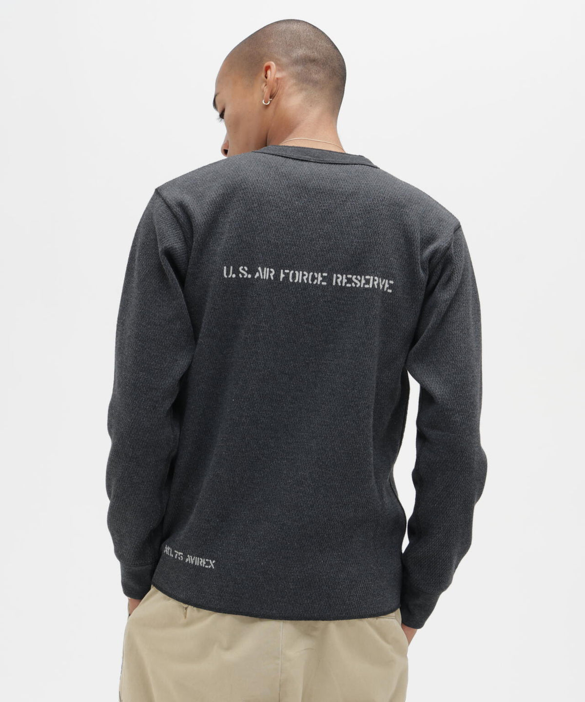 《WEB&DEPOT限定》STENCIL HONEYCOMB HENLEY NECK L/S T-SHIRT