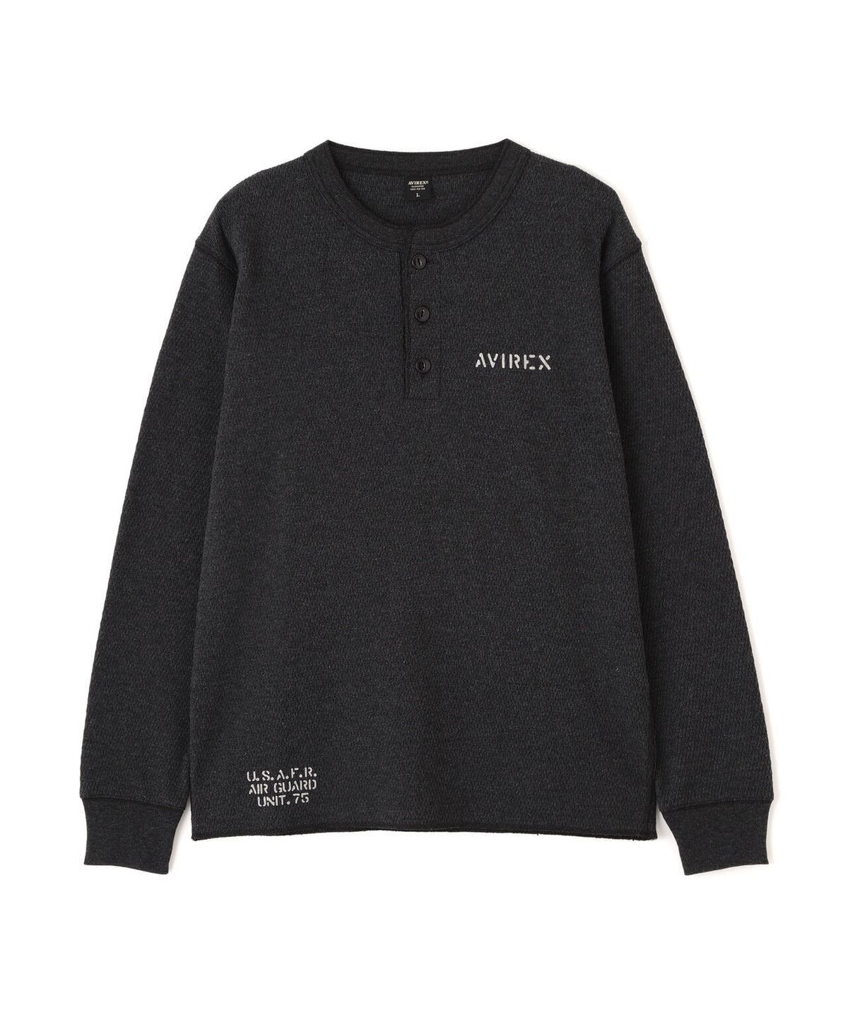 《WEB&DEPOT限定》STENCIL HONEYCOMB HENLEY NECK L/S T-SHIRT