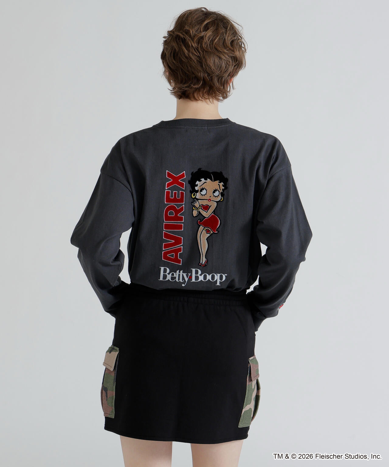 《AVIREX × Betty Boop》LONG SLEEVE T-SHIRT