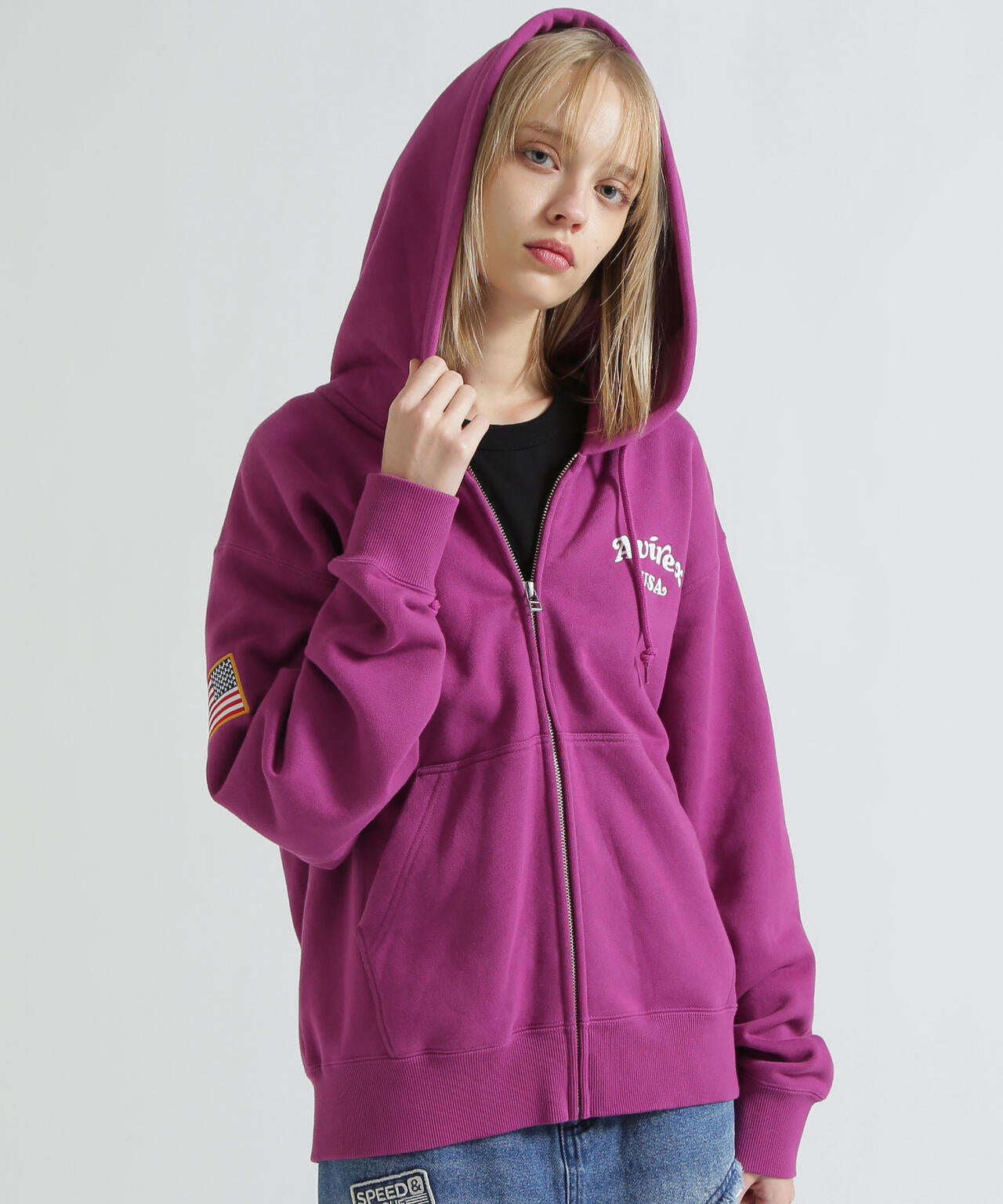 《WOMAN》SAGARA CIRCLE LOGO TOMCAT ZIP PARKA