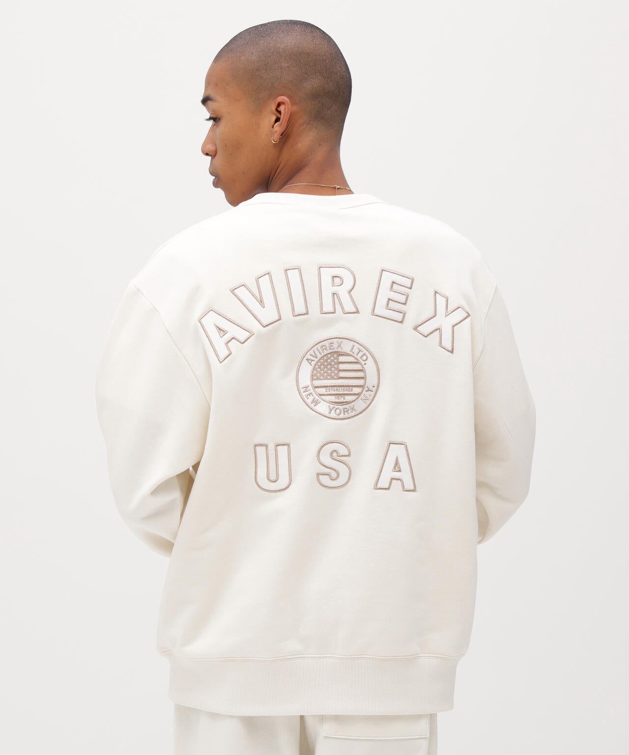 《直営店限定》VARSITY FLAG CREW NECK SWEAT