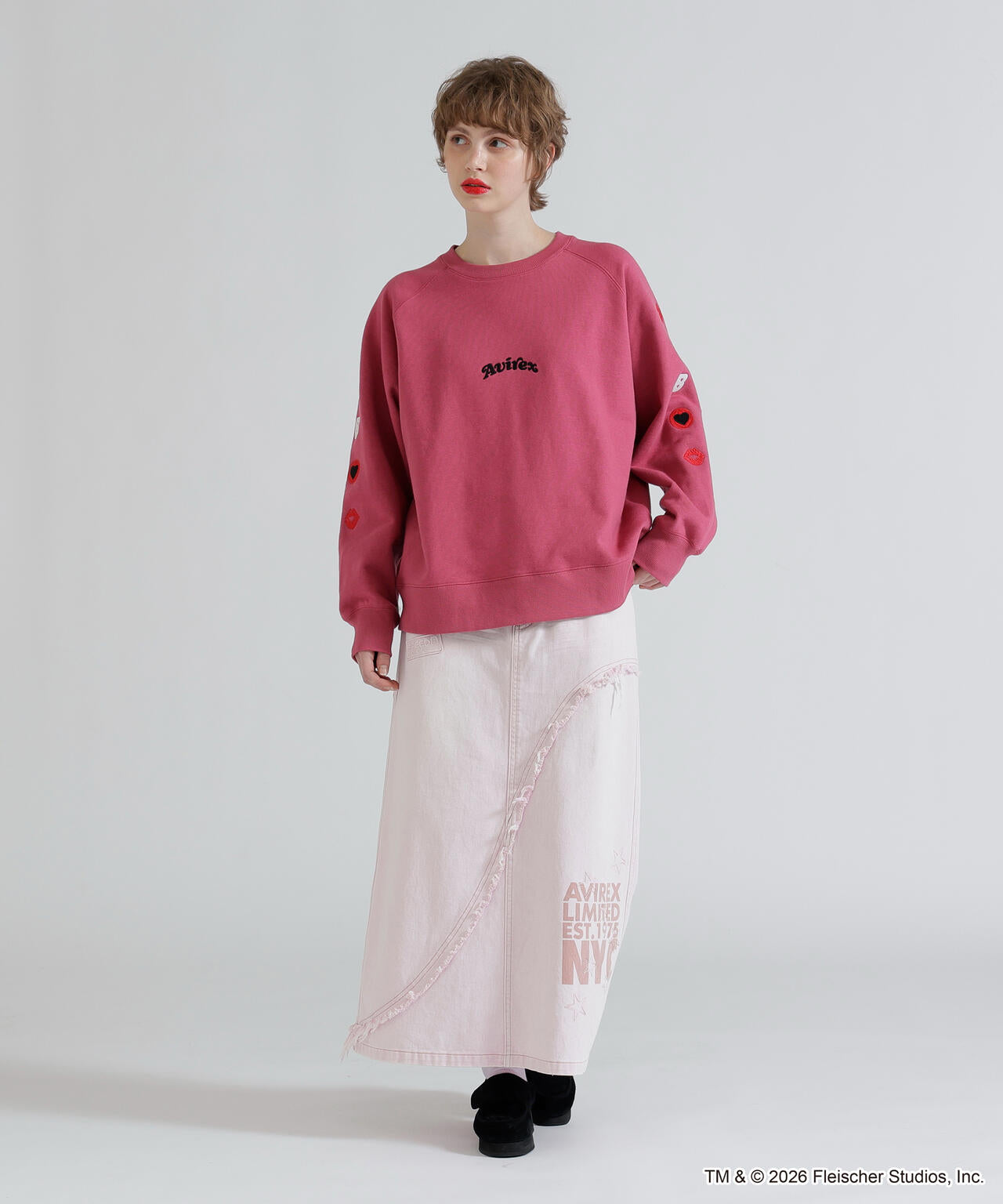 《AVIREX × Betty Boop》CREW NECK SWEAT